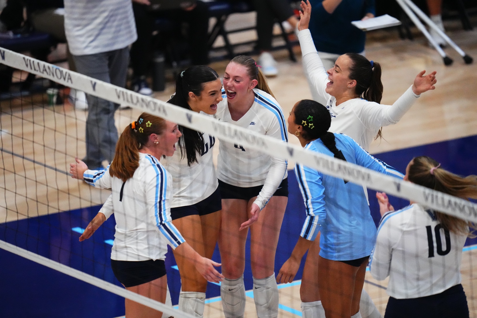 Volleyball Celebration Huddle vs. Providence 10.2