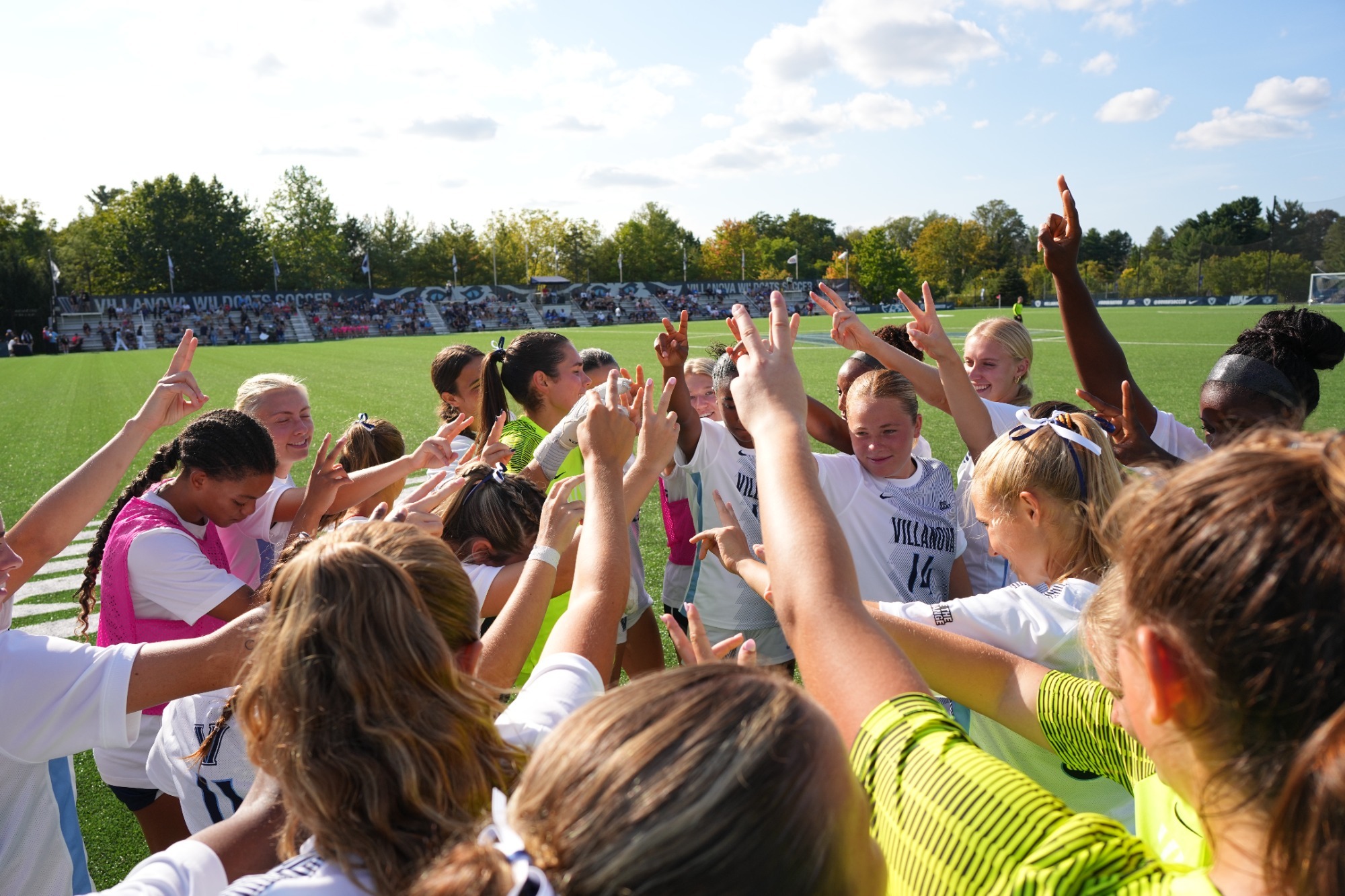 Villanova Women's Soccer Huddle 