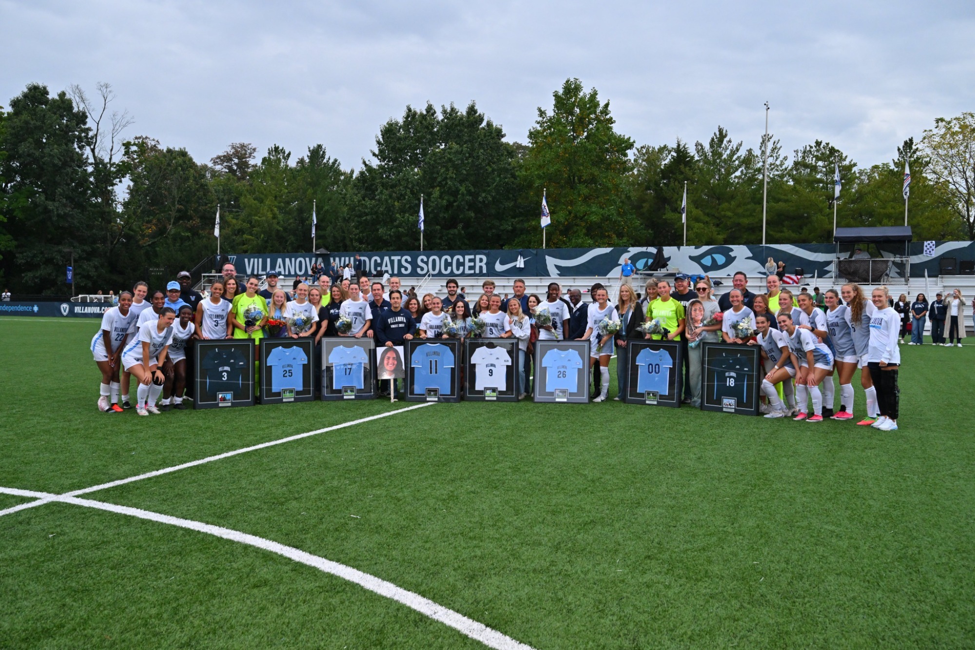 Women's Soccer 2026 Senior Day Huddle