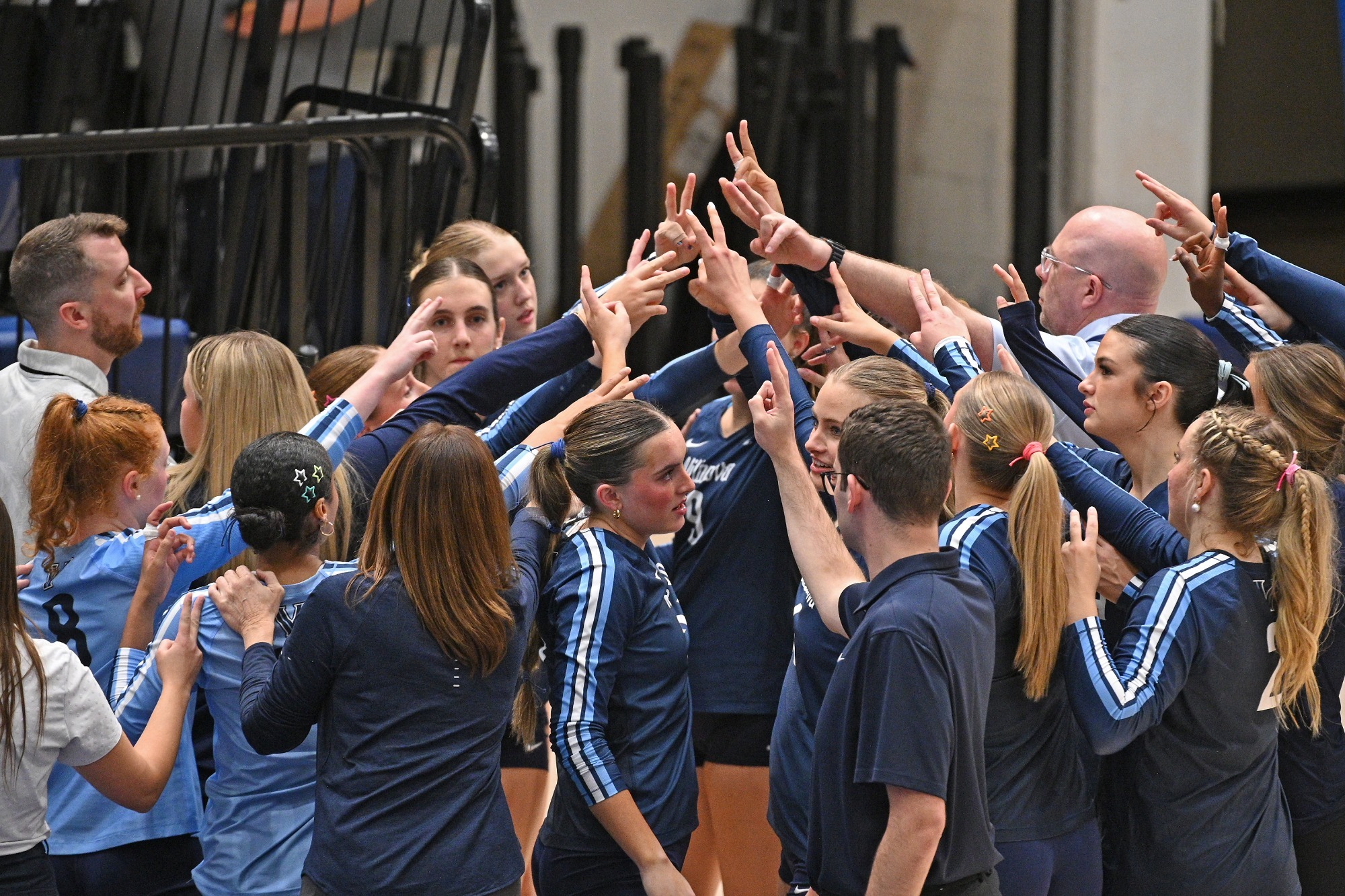 Volleyball Huddle at Penn State 9.15