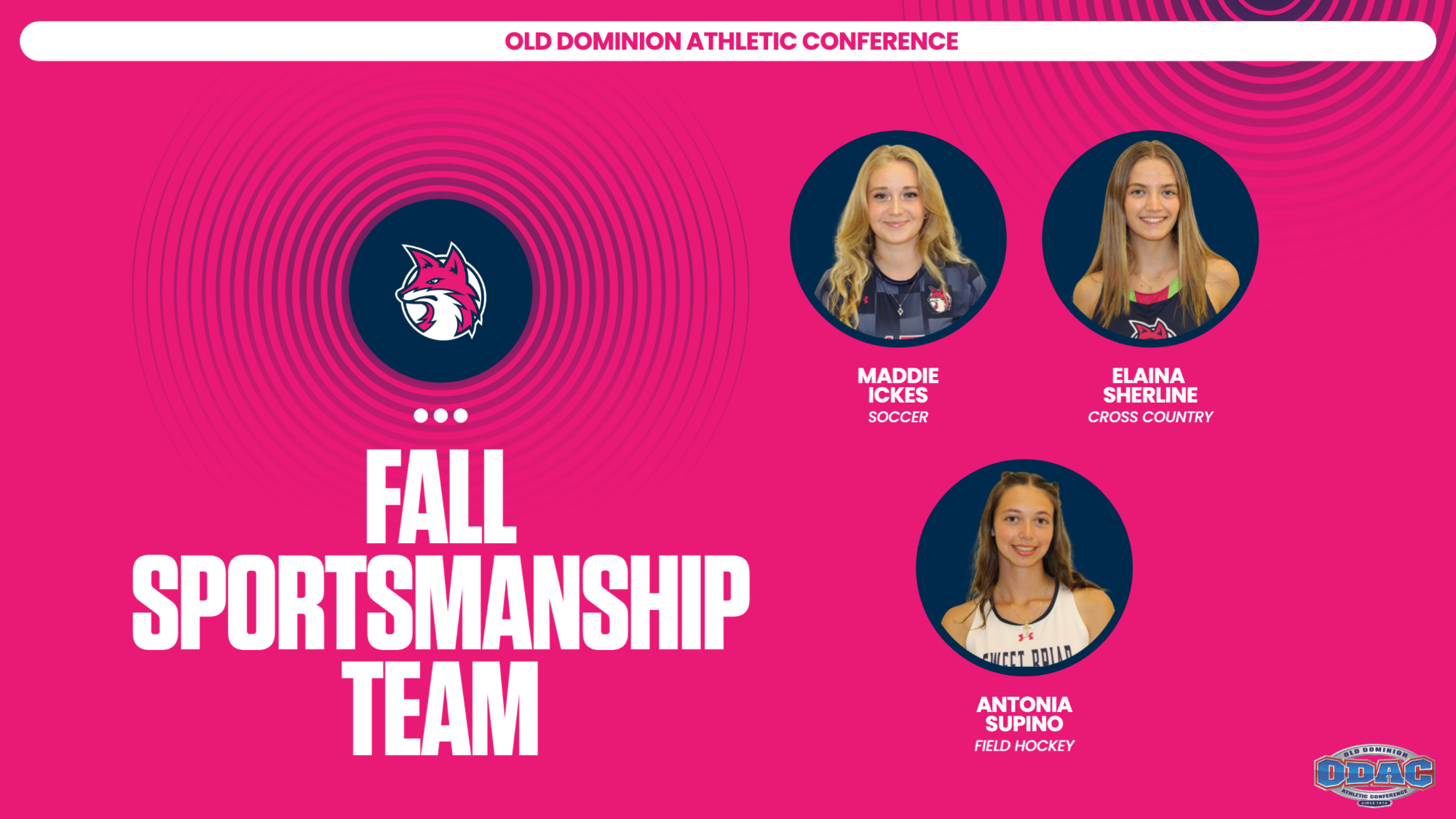 ODAC Fall '25 Sportsmanship Team