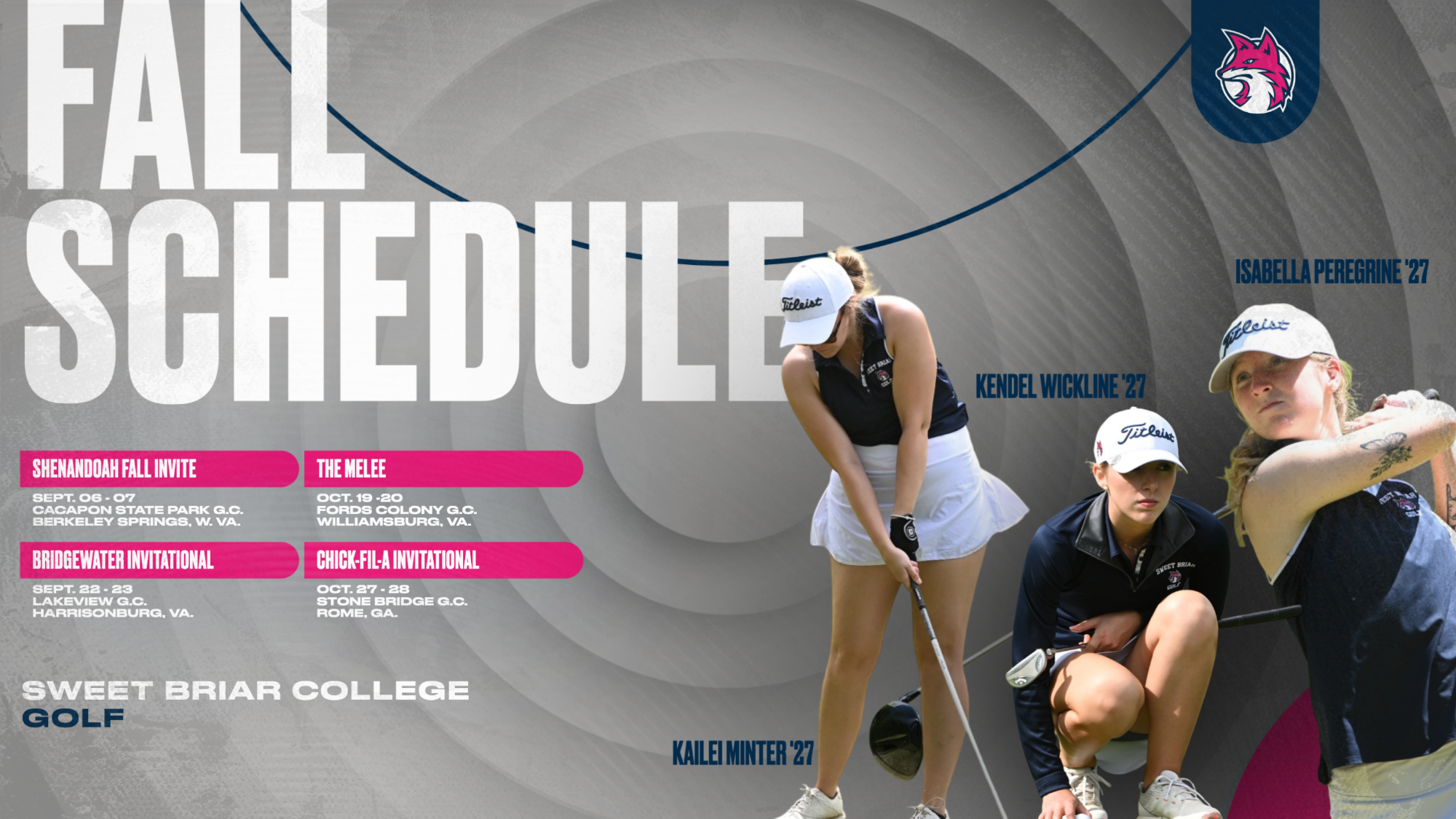 Golf Fall '25 Schedule