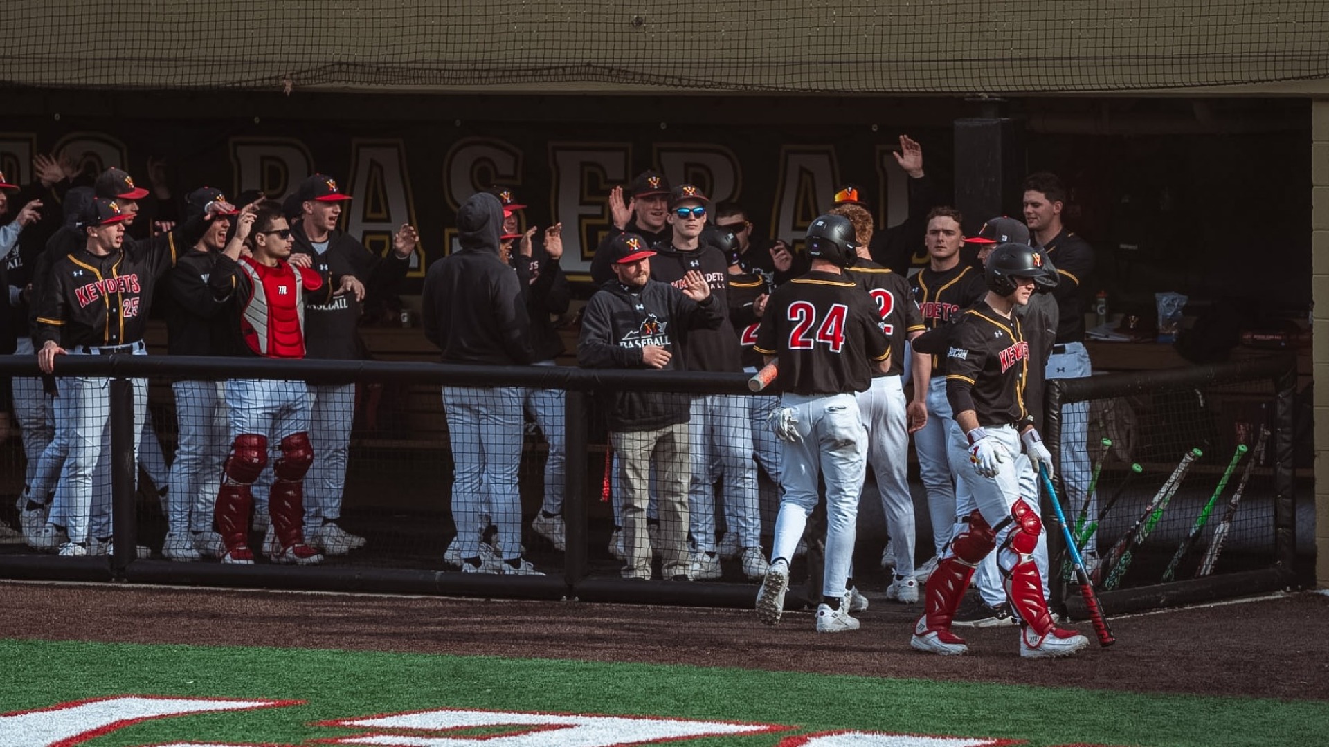 VMI Baseball vs. DESU - Team Celebration (story)