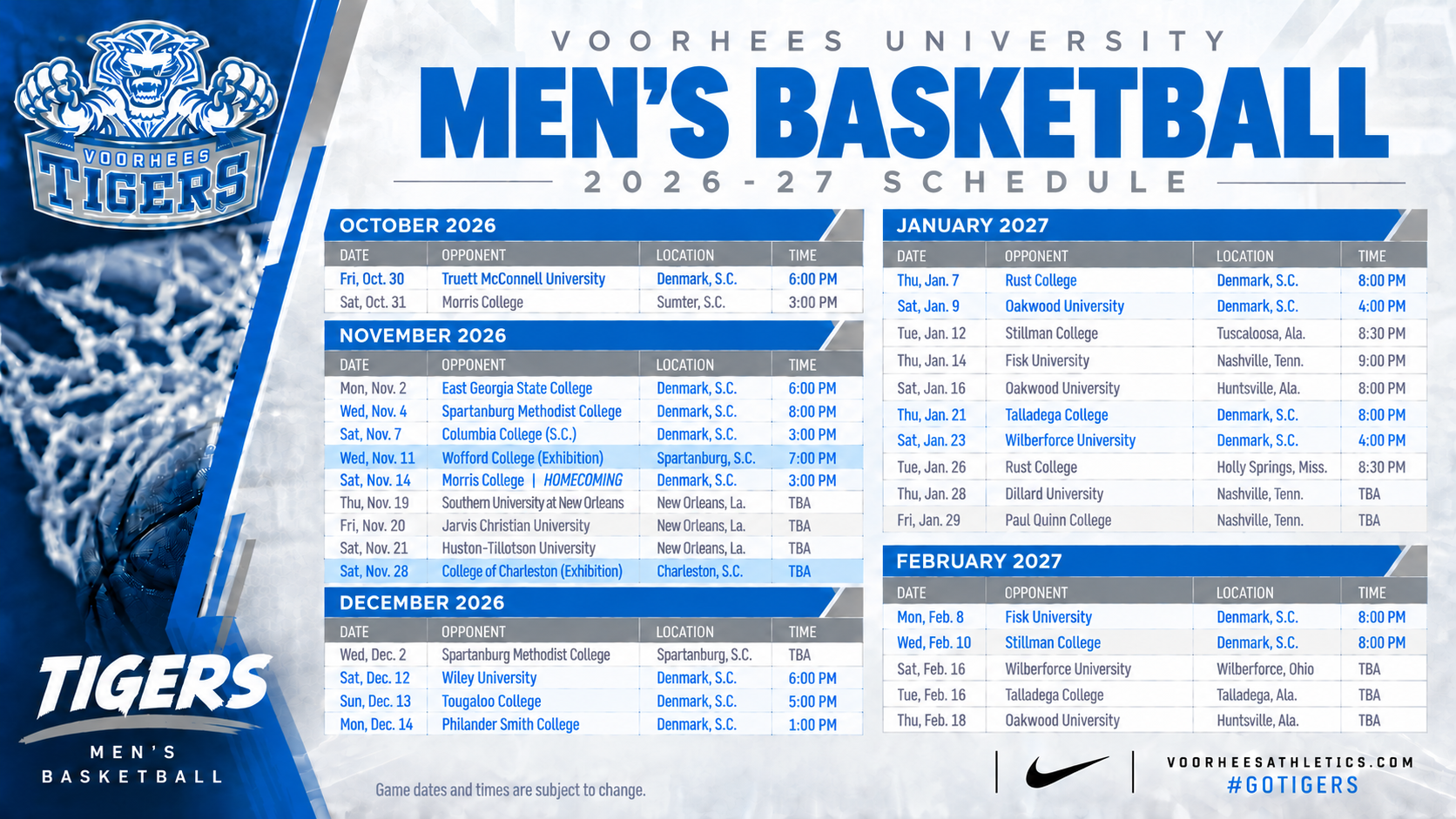 2026-27 Men's Basketball Schedule Graphic 