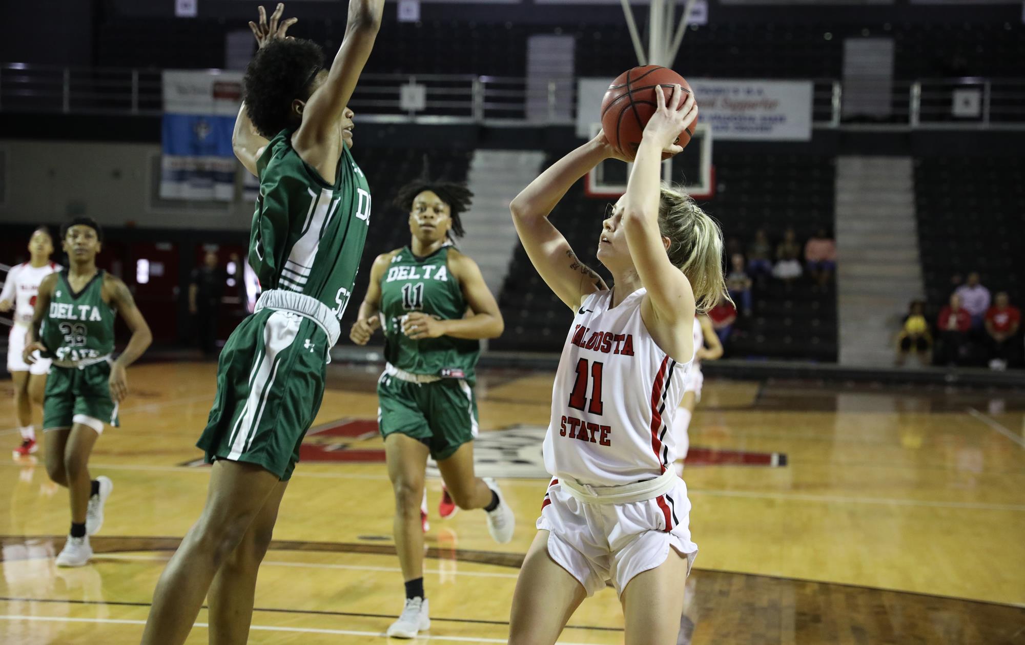Hot Shooting Lady Blazers End Skid with 9774 Victory at Shorter