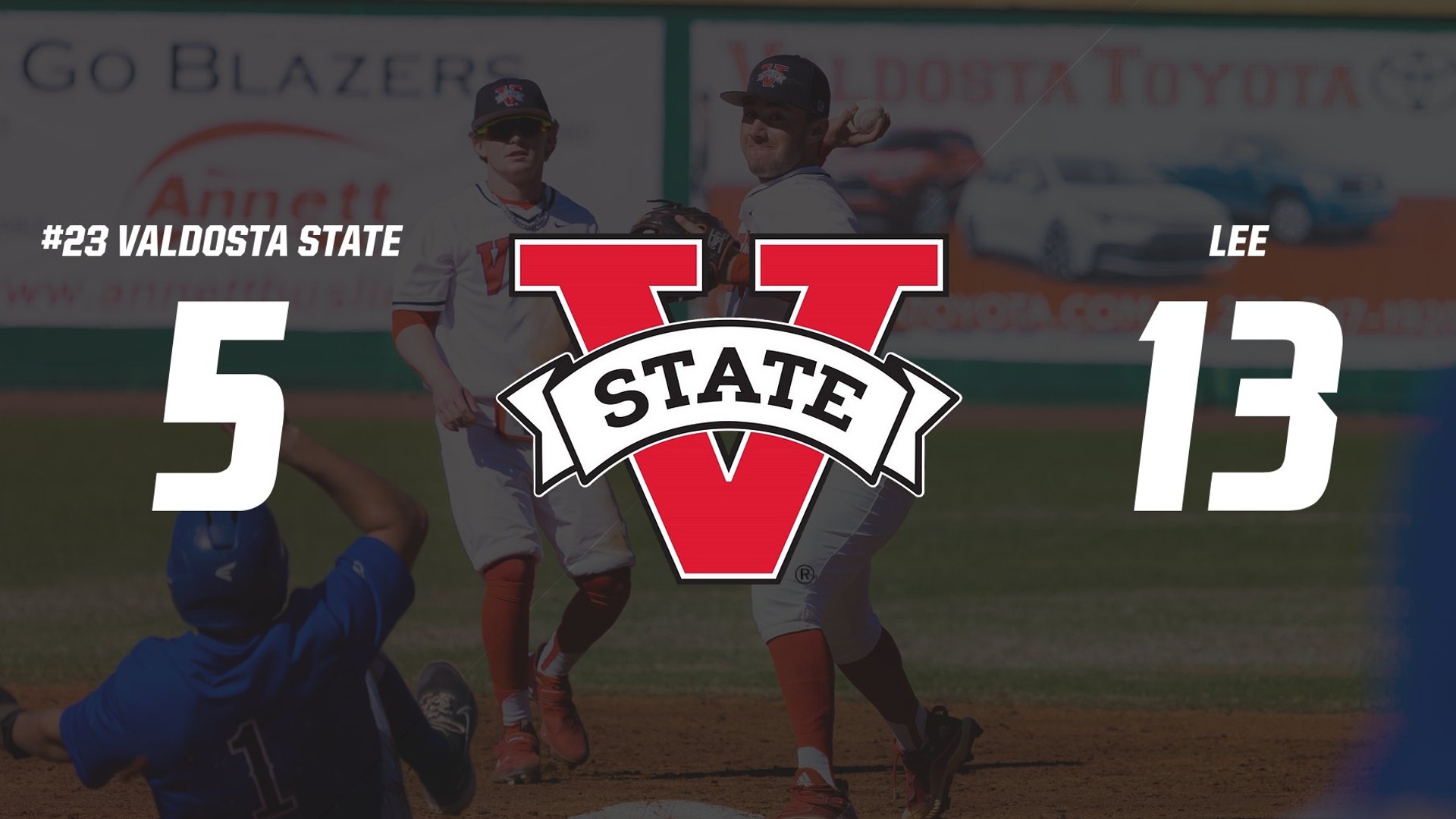 No. 23 Blazers Come Up Short in SeriesOpener Versus Lee Valdosta