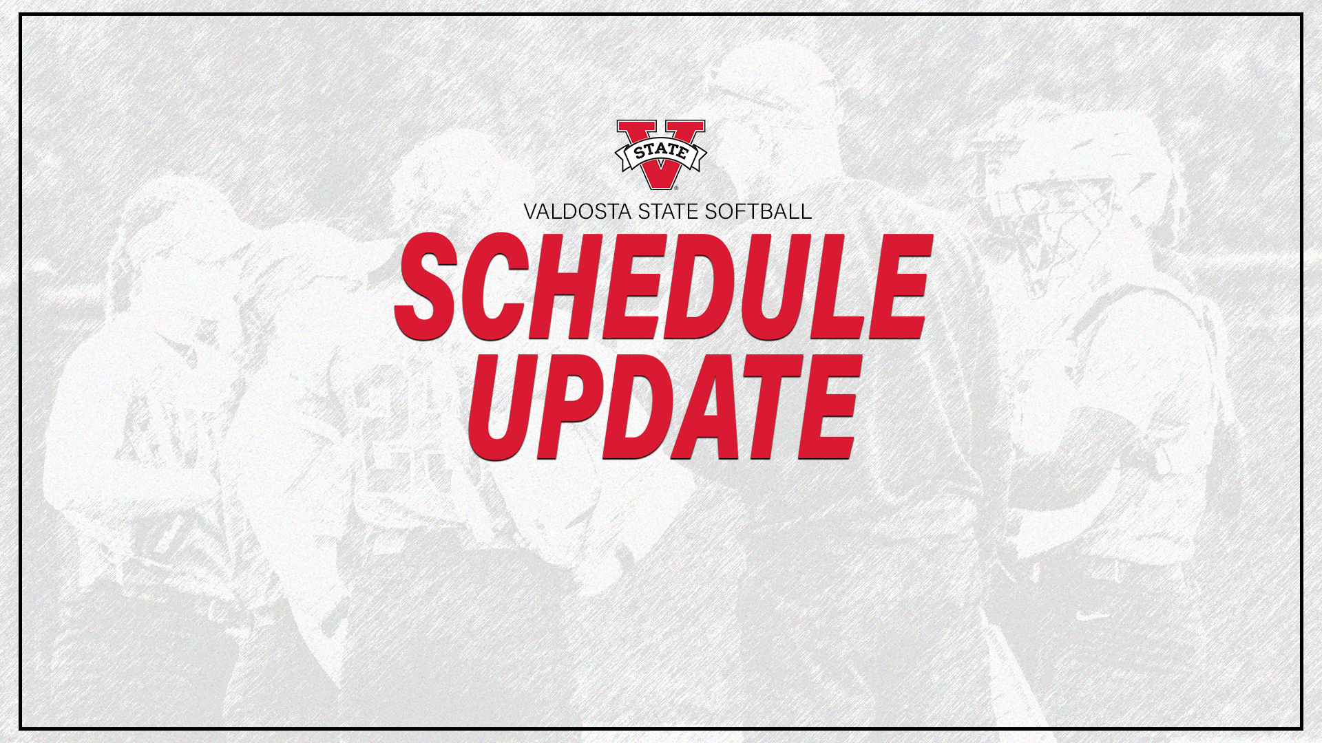 Softball Schedule Change