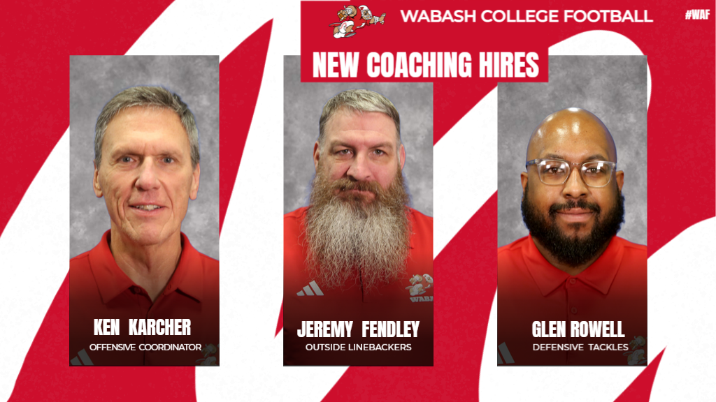 Wabash Football adds Karcher, Fendley, Rowell to coaching staff