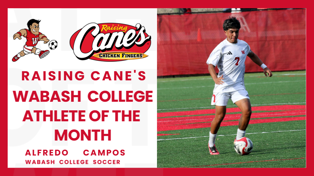 Alfredo Campos named the Raising Cane's Wabash College Athlete of the Month for September 2026