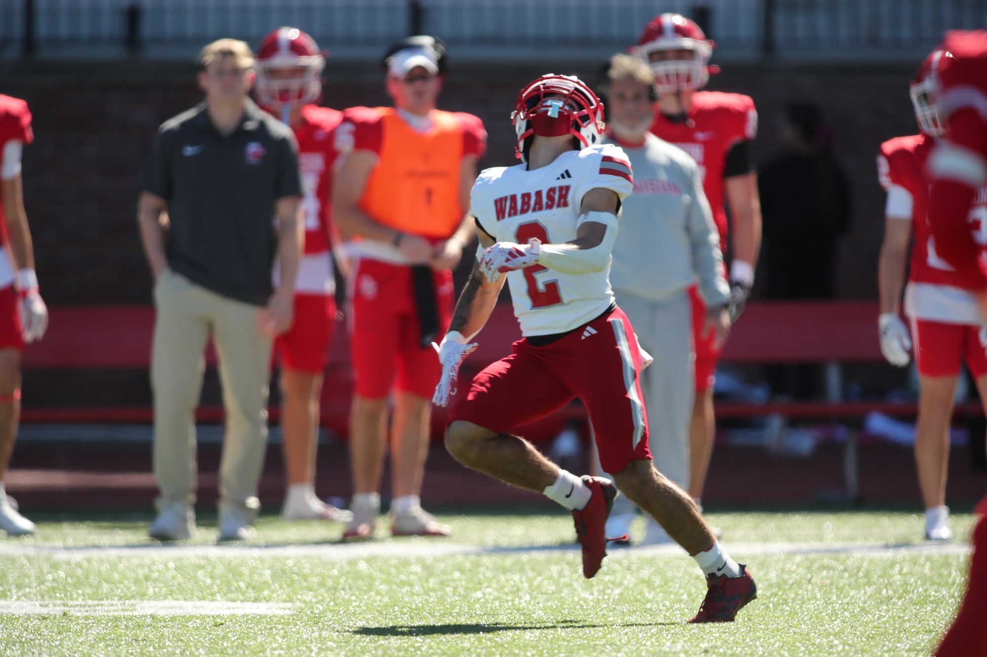 Keith Jackson prepares to haul in his first touchdown reception