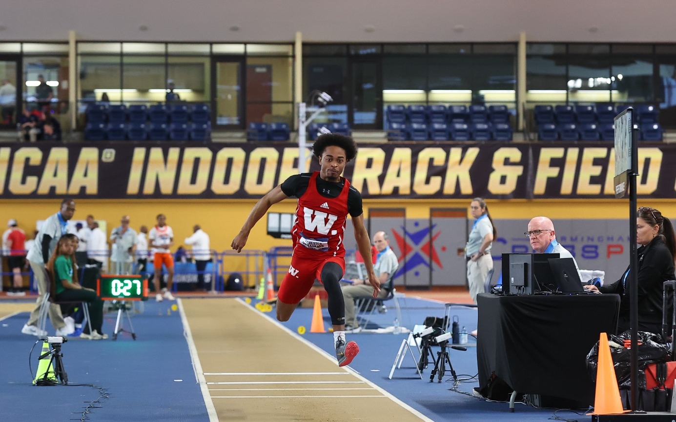 Sly Williams competes at the 2026 NCAA DIII Indoor Track and Field Championships