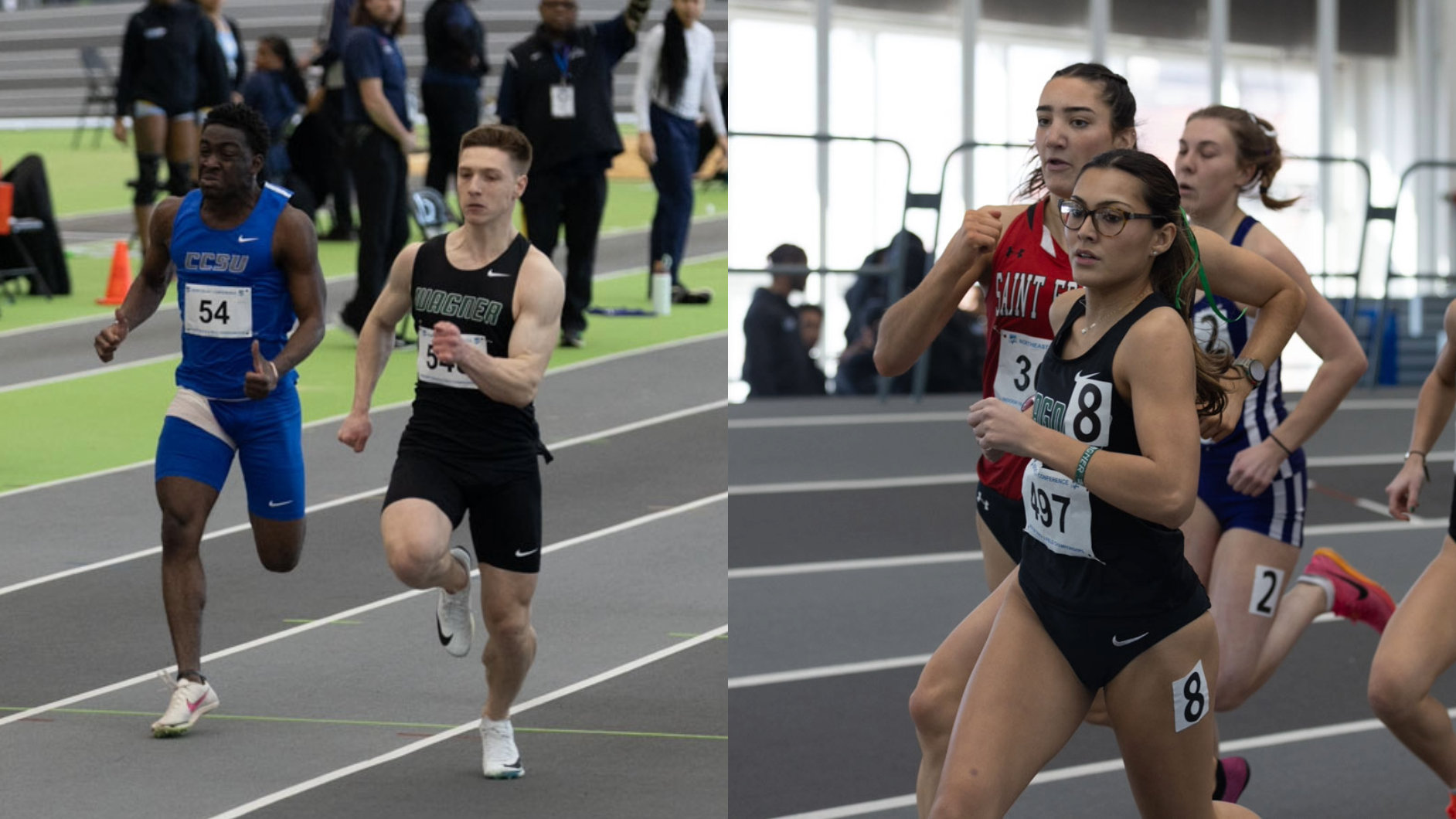 Alex Taddeo and Angelina Olah at the 2024-2025 NEC Indoor Championship