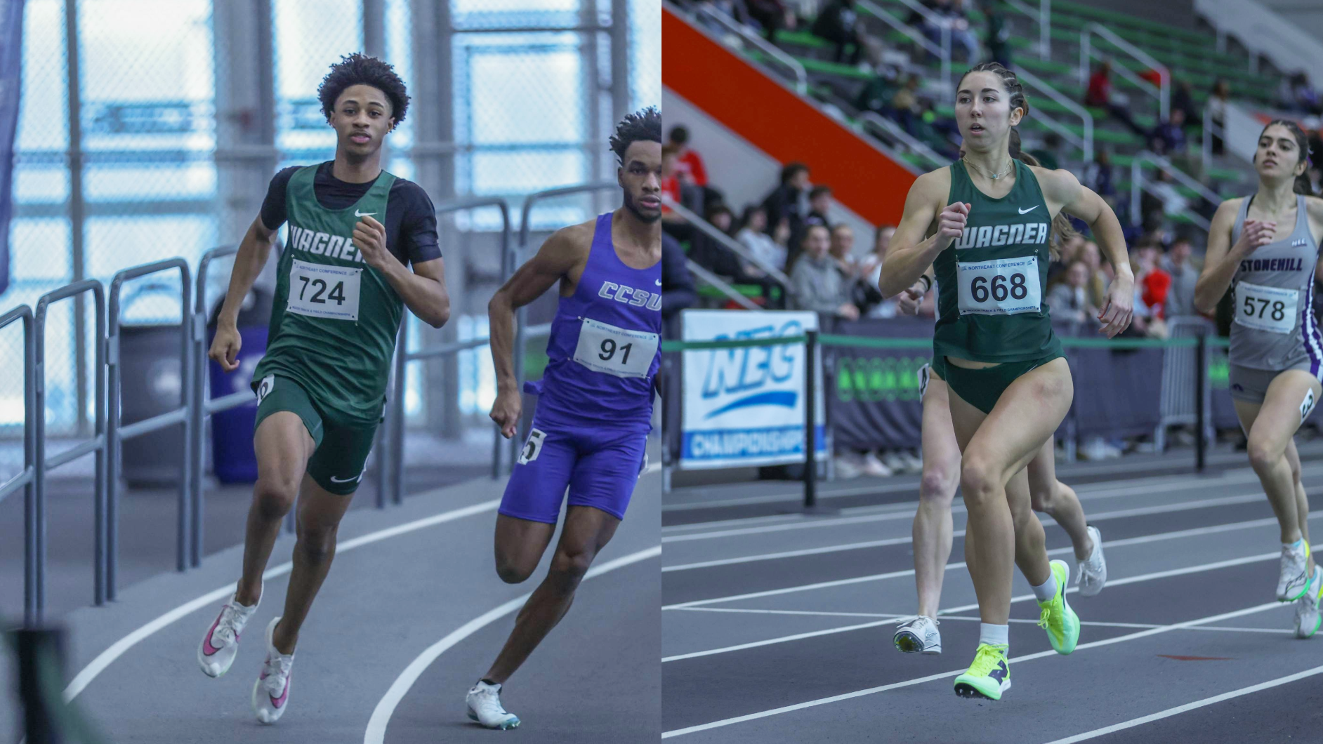 Chase Rogers and Magui Calvo-Jorge at the 2026 NEC Indoor Championships