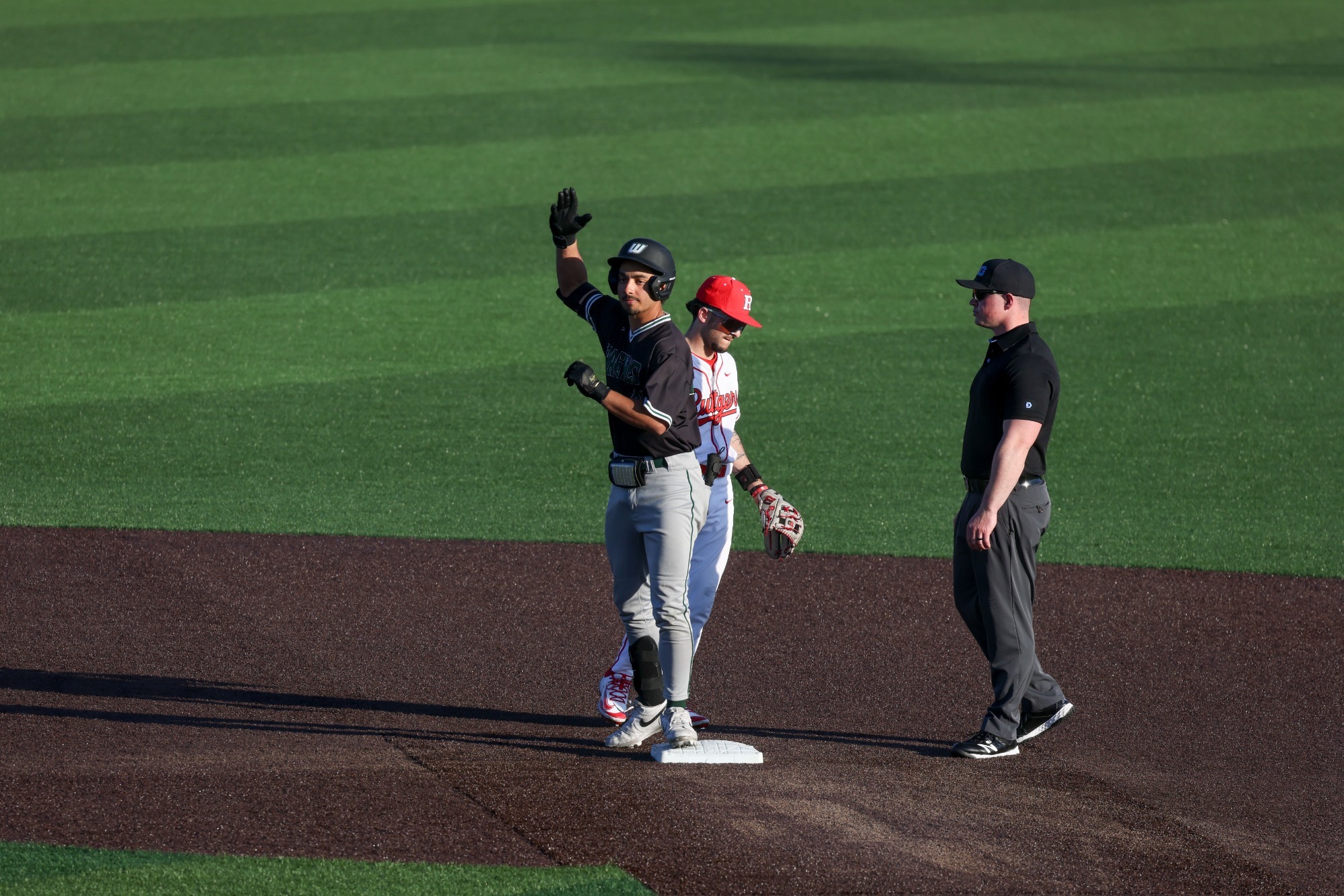 Diego Tavarez celebrates a double against Rutgers 3/10/26