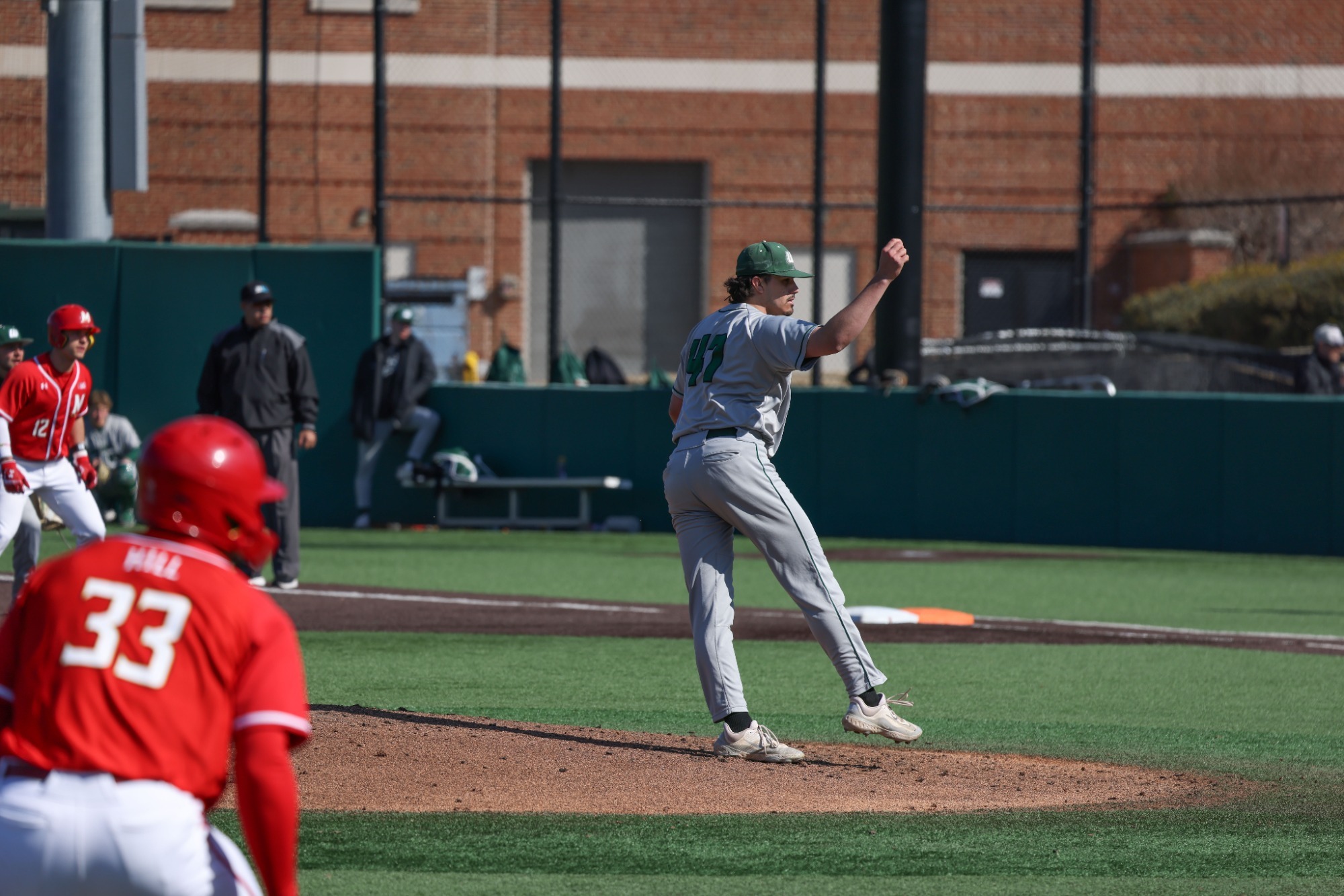 Sam Bonilla pitches against Maryland