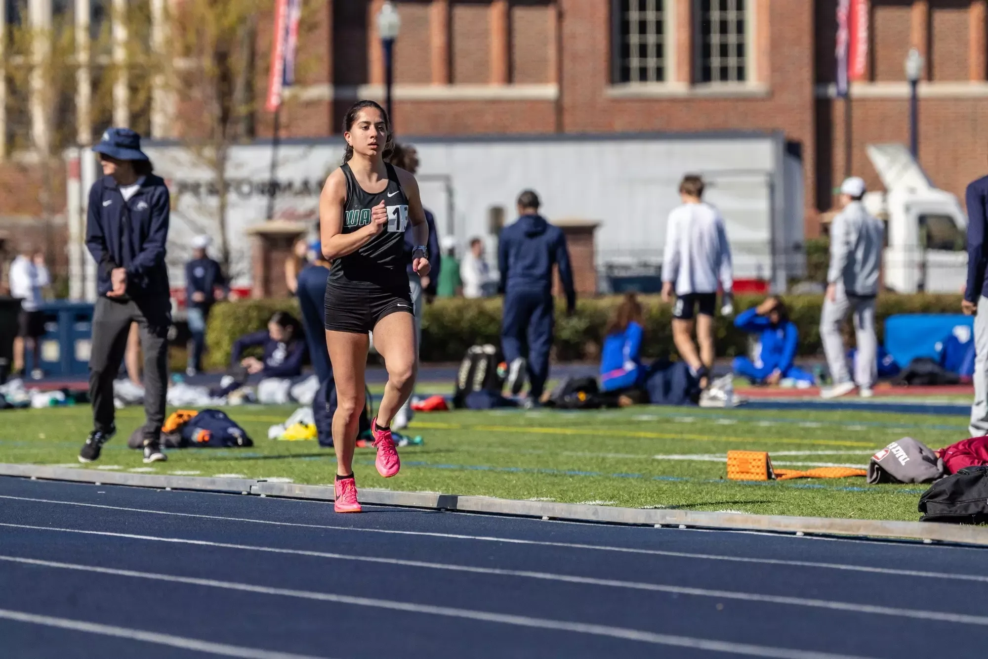 Rehanna Syed runs at the Fred Hardy Invitational 