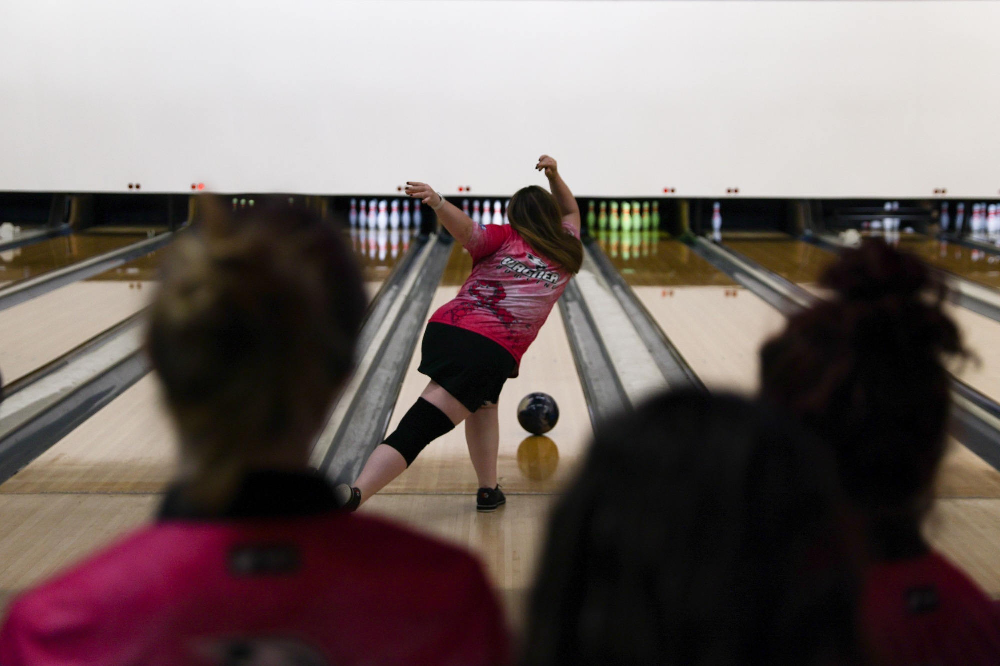 Angelia Lubrano bowls at the Shadow Hawk Invite