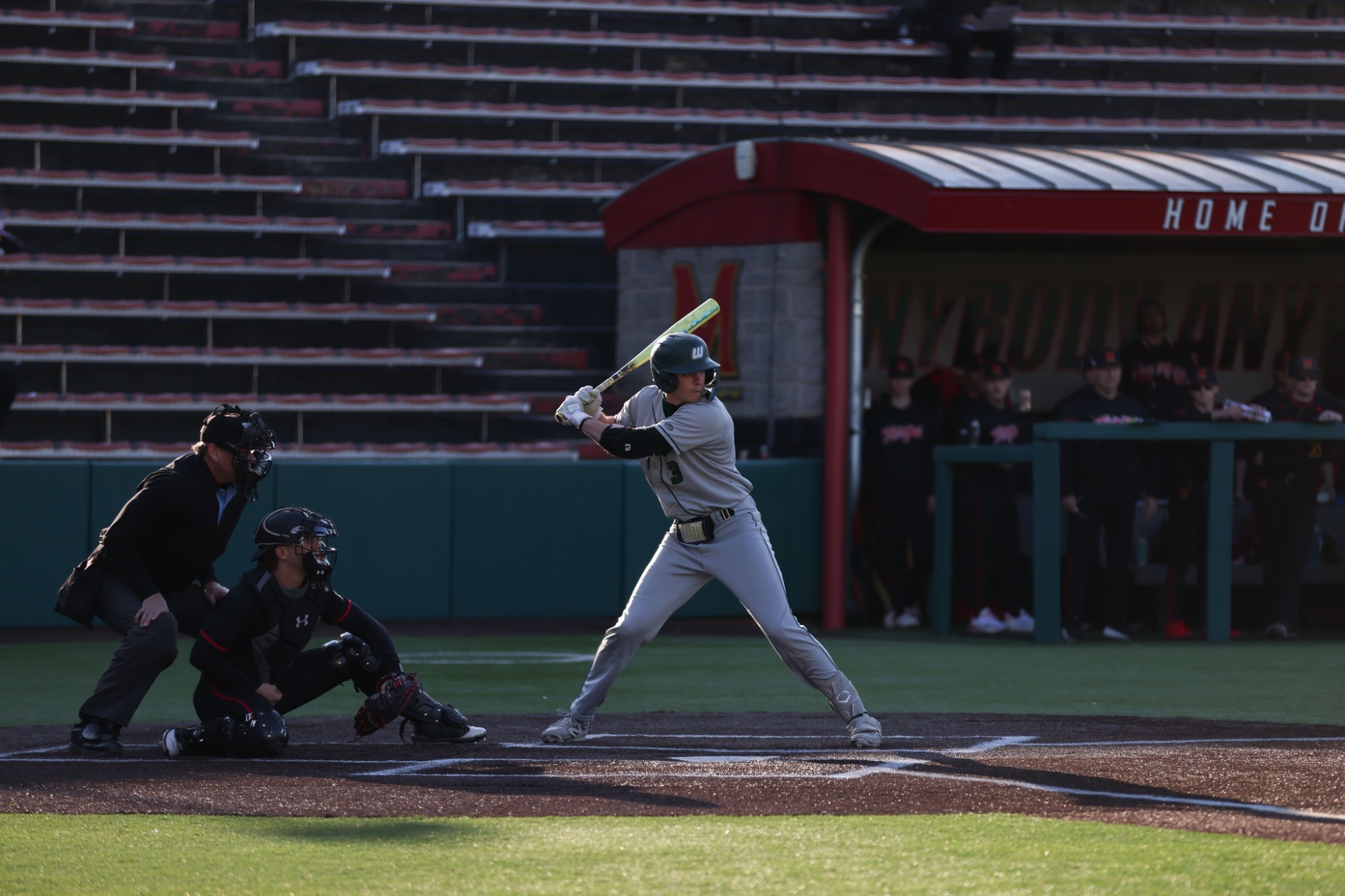 Matt Sutera bats against Maryland