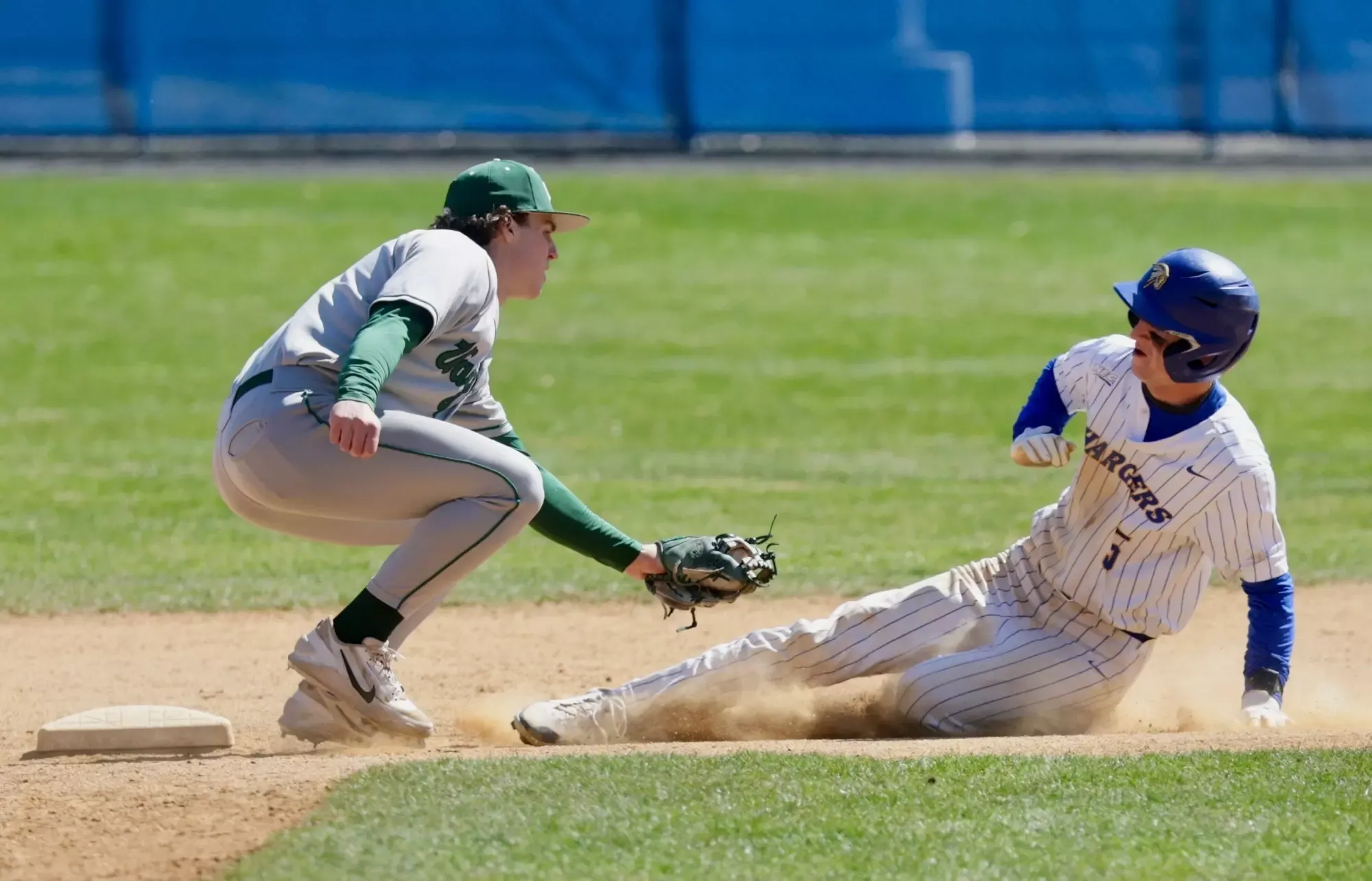 Dylan Immel tags a New Haven batter at second 3/29/26