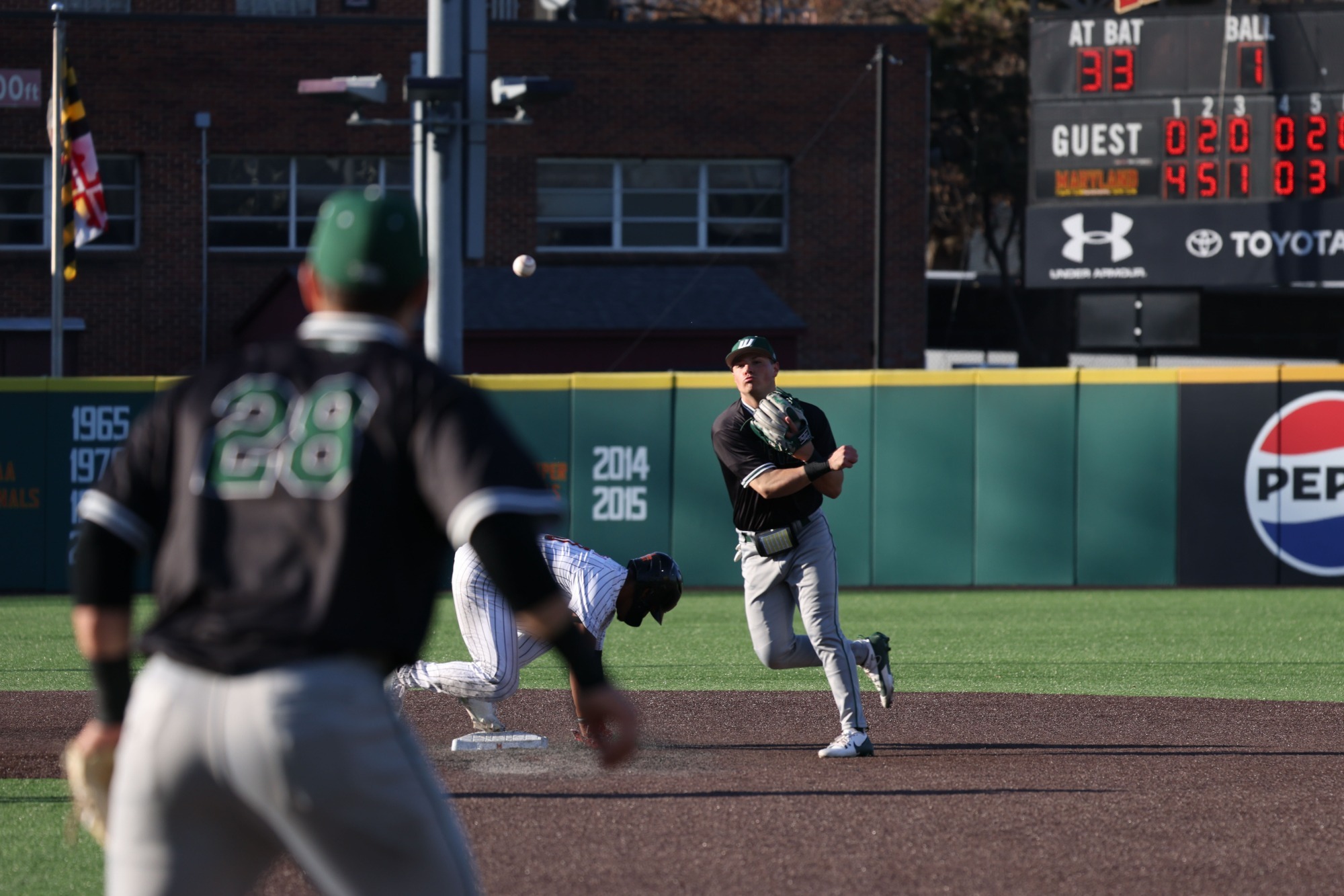Nicholas Mazzotta turns a double play against Maryland 2/28/26