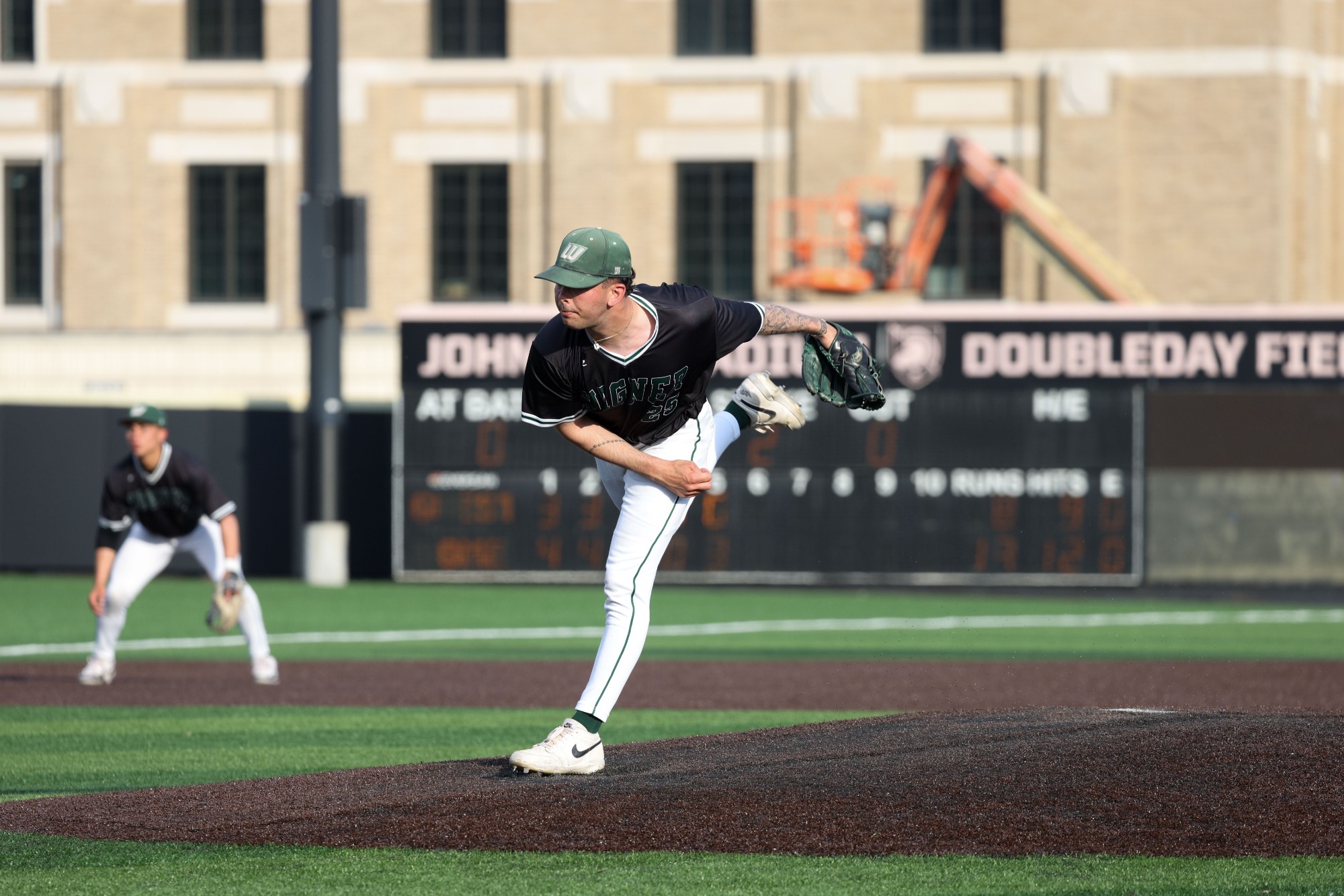 Christopher Collina pitches at Army 4/14/26