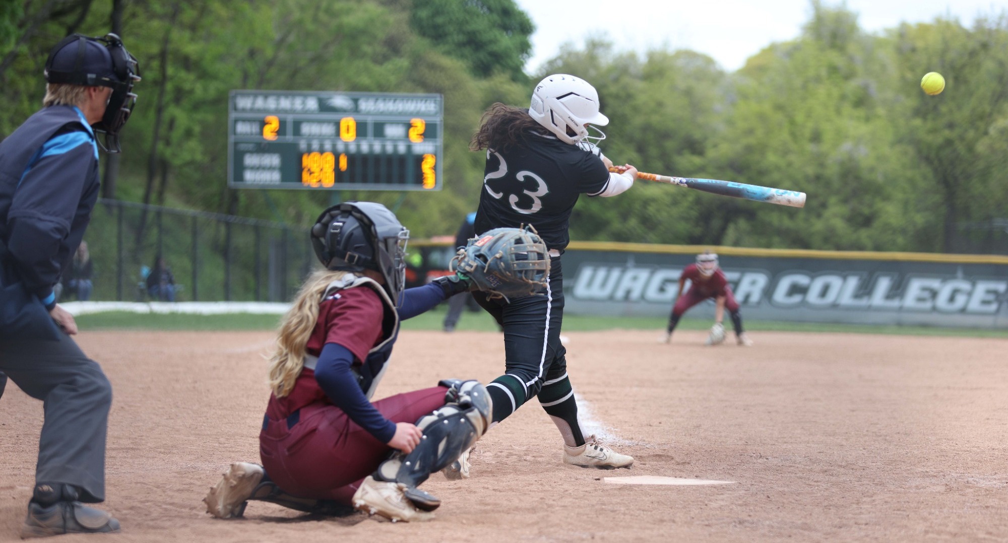 Trujillo with a swing and a drive