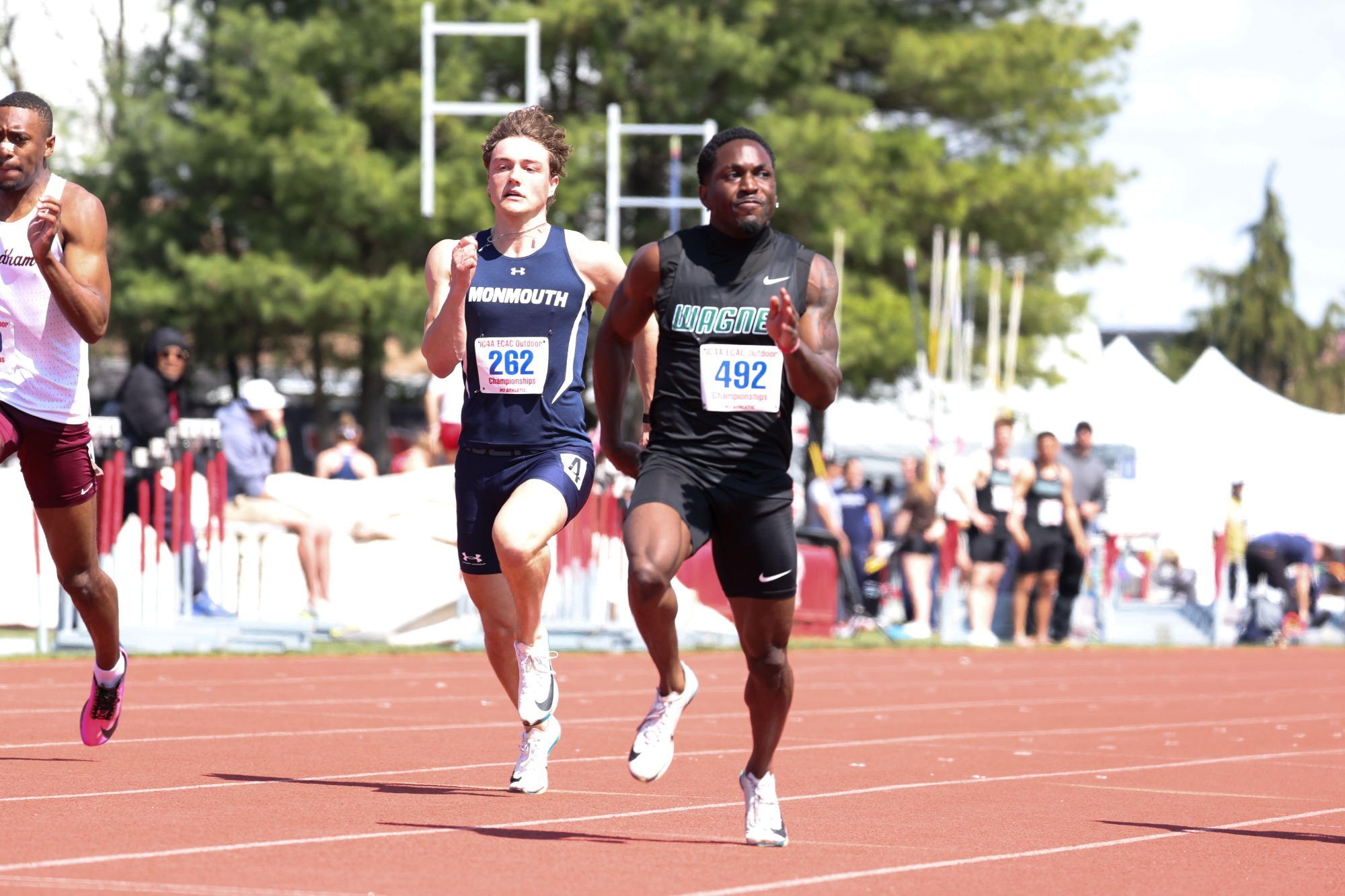 Noah Grant runs at the IC4A/ECAC Outdoor Championships