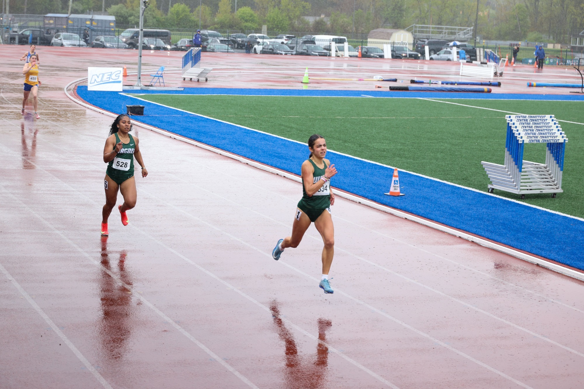 June Fernandez and Jasmine Burney at the NEC Outdoor Championships 5/2/26