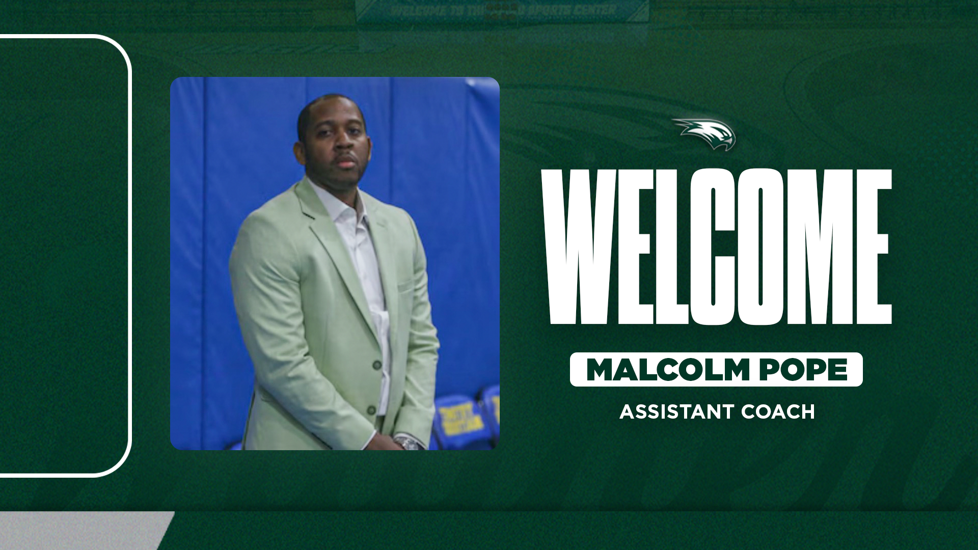 Welcome Malcolm Pope