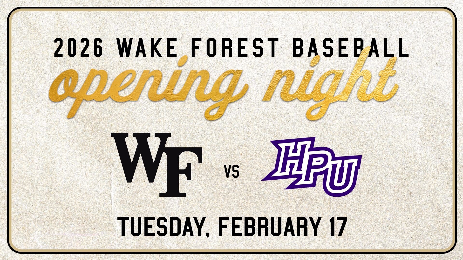 Wake Forest Baseball Opening Night