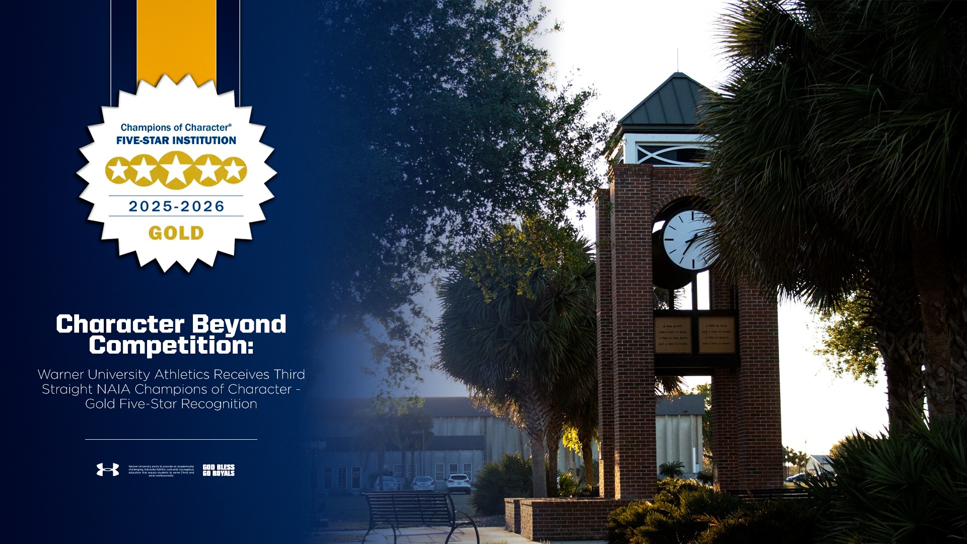 Five Star - Gold Status: Champions of Character (Warner University Athletics)