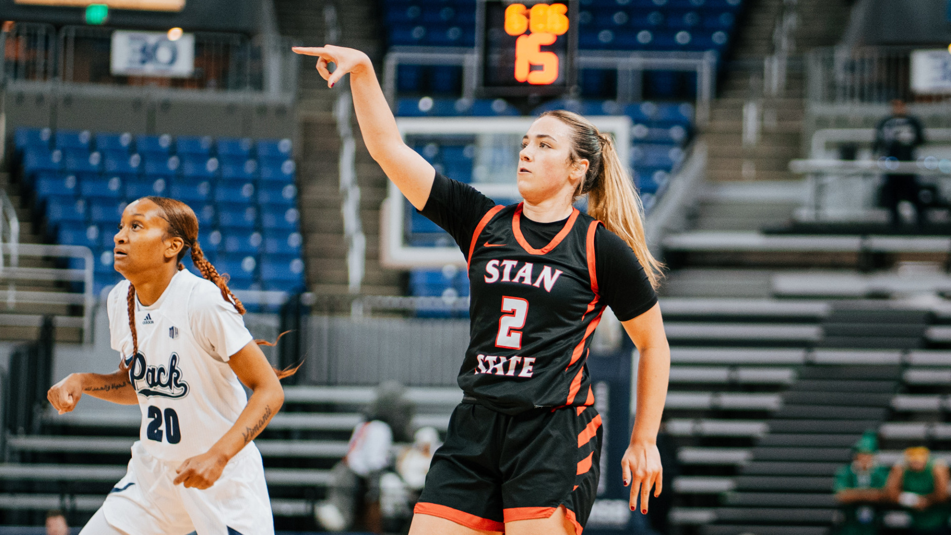 Quinn Garrett takes a shot in a game against Nevada