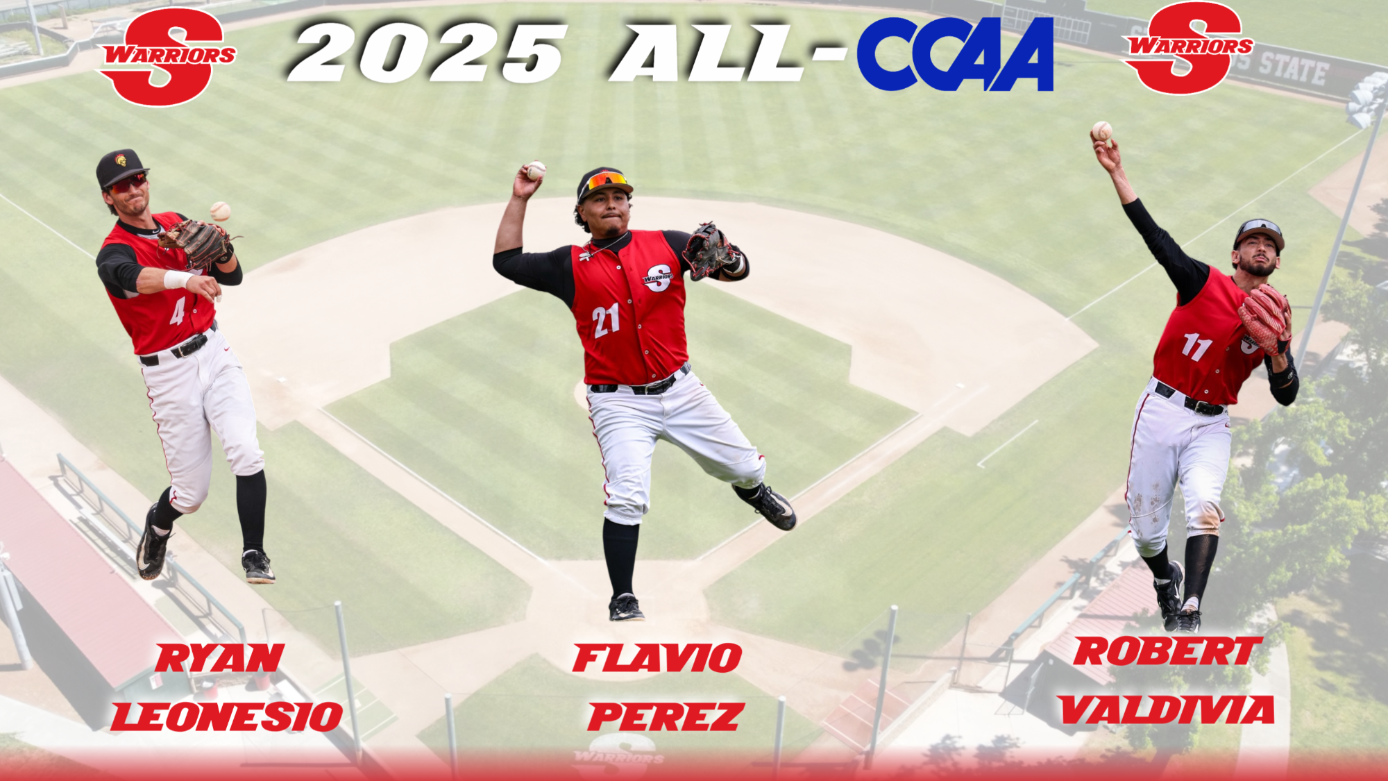 Three Warriors Named to All-CCAA Team