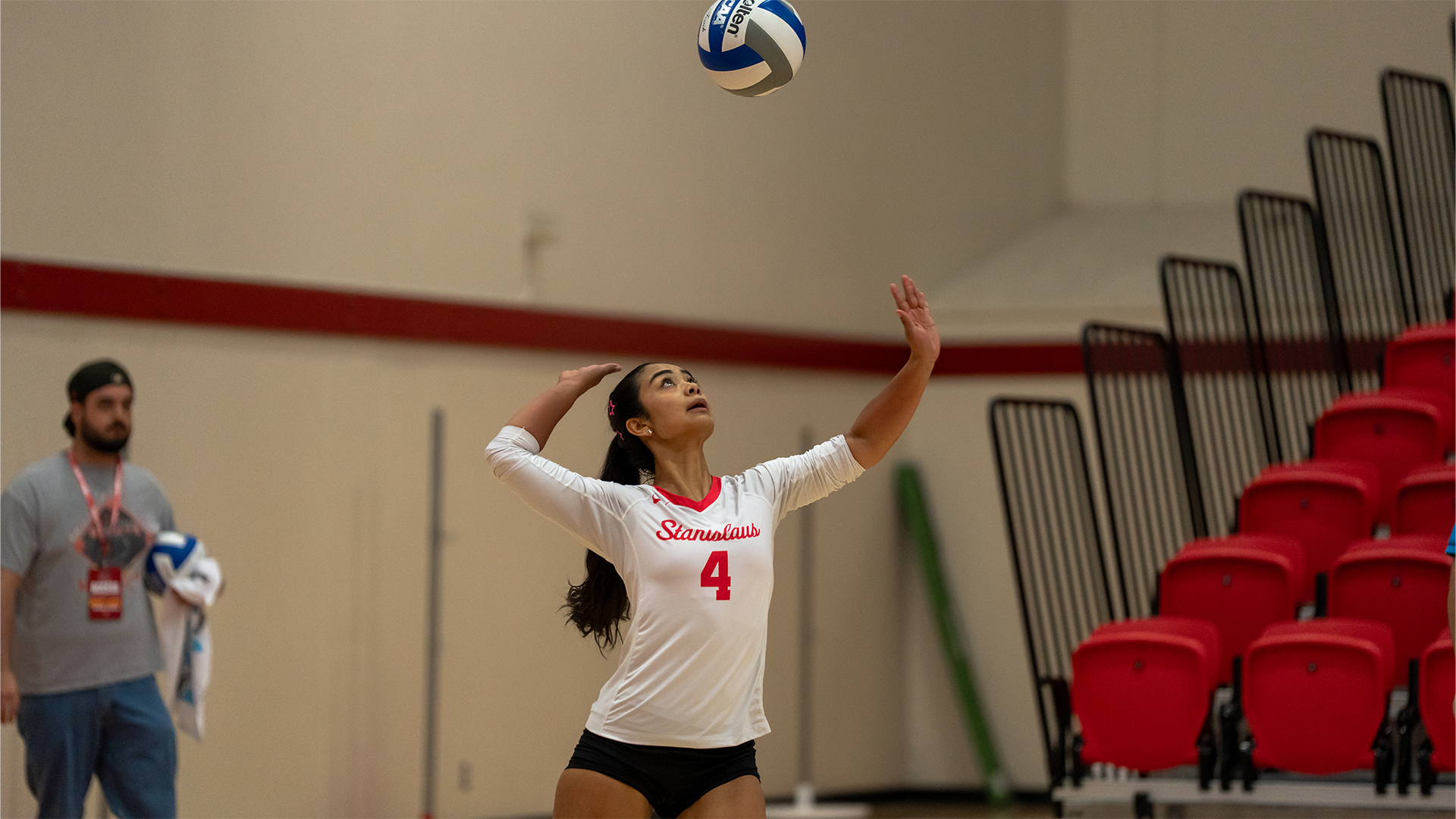 action shot of Leah Mendoza
