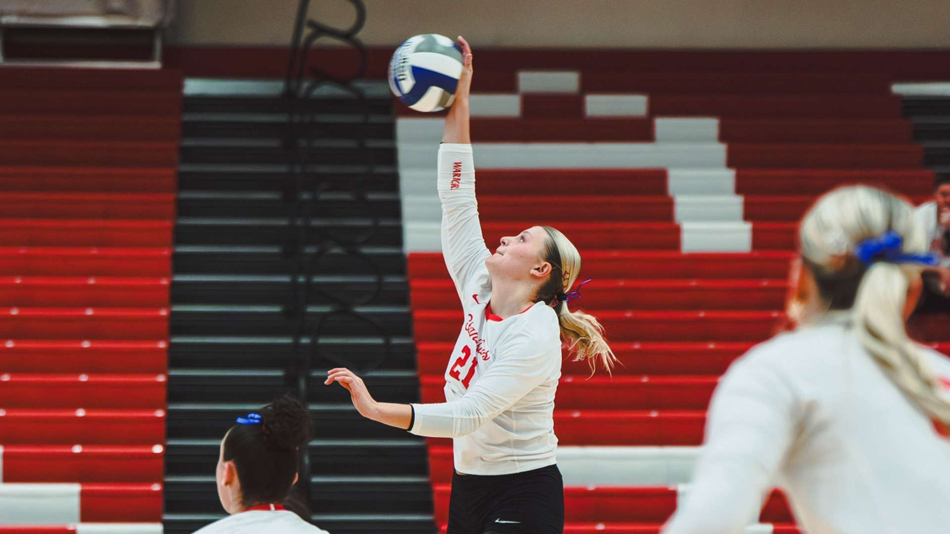 action shot of Maggie Olson