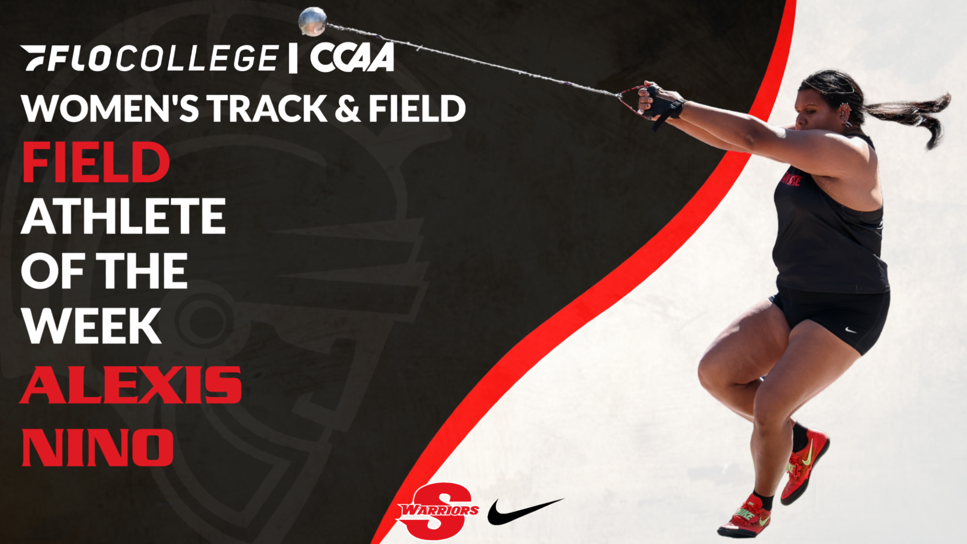 Alexis Nino 2x CCAA Field Athlete of the Week