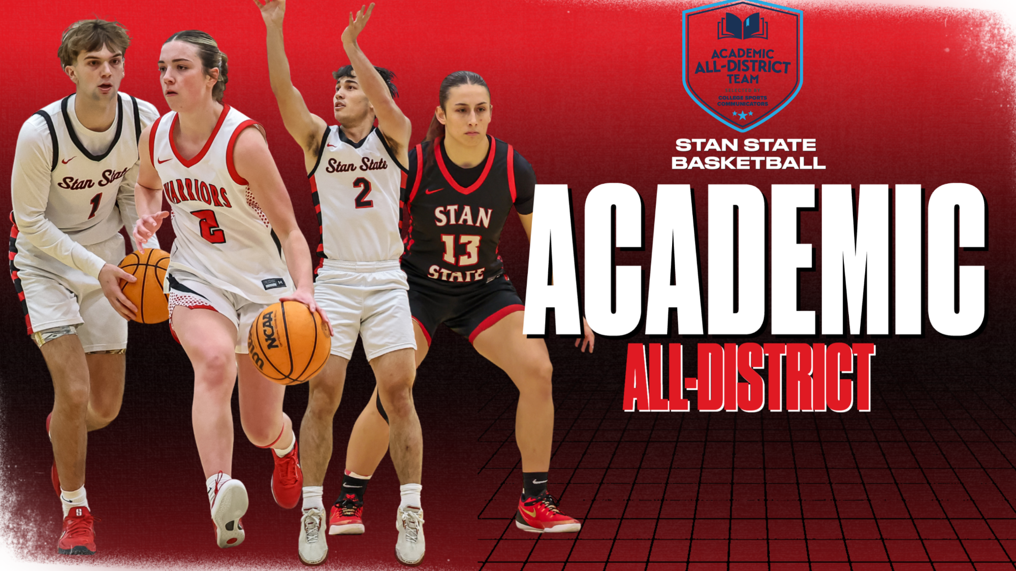 Four Hoopsters Named to Academic All-District Team