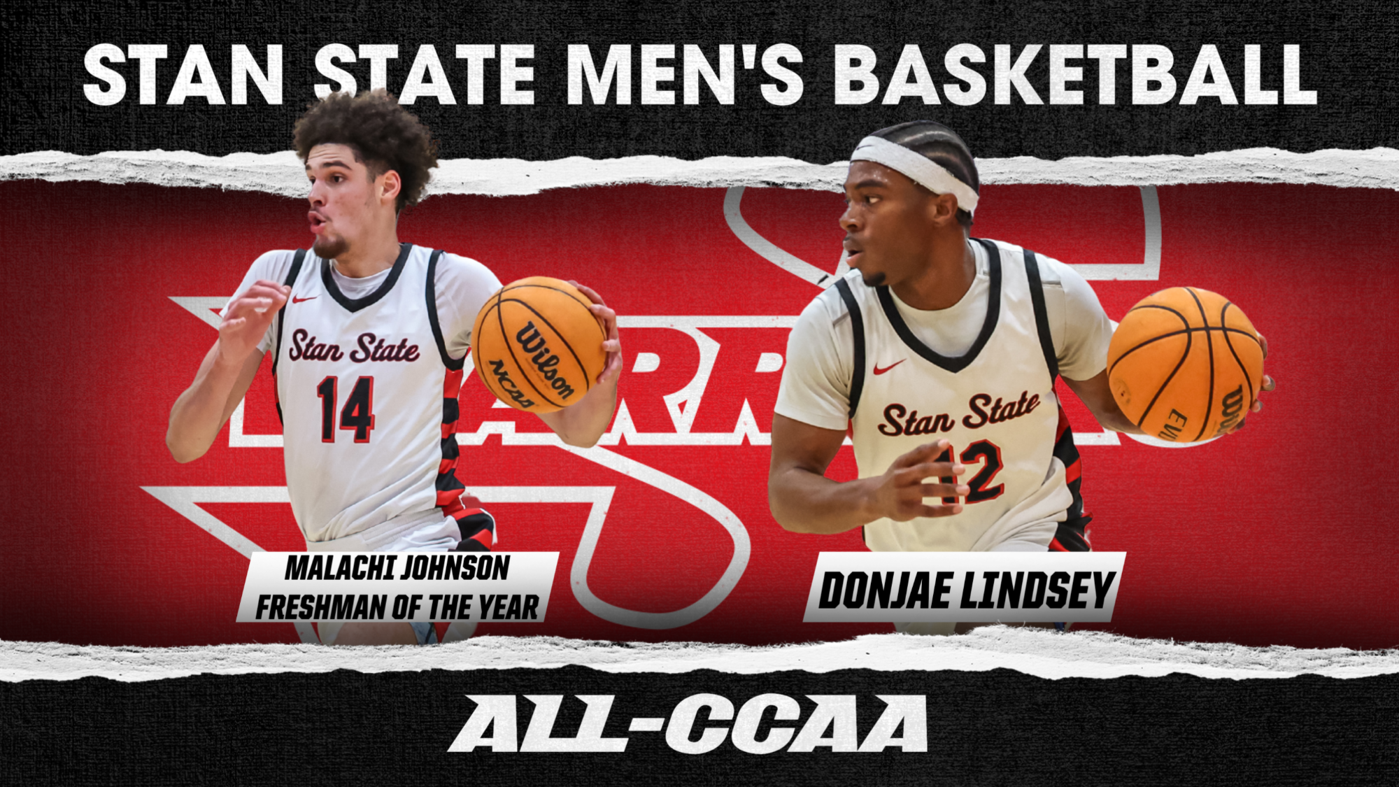 Malachi Johnson and Donjae Lindsey All-CCAA