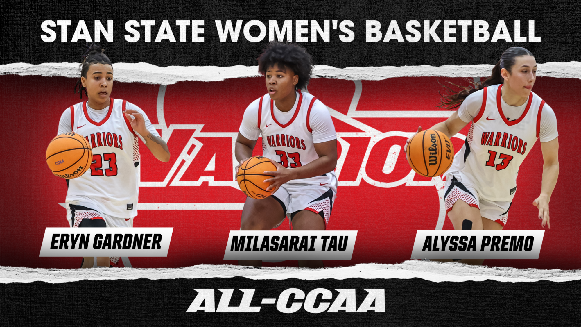 Trio of Warriors Earn All-CCAA Honors