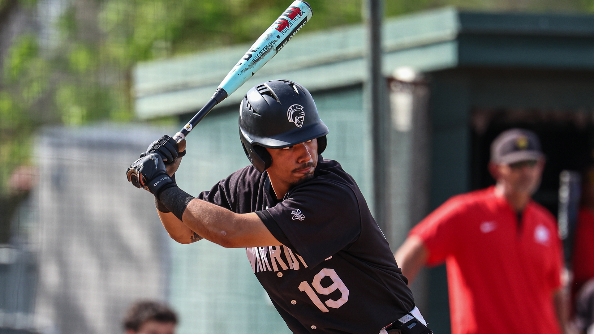 Eric Perez hitting at a recent game for Stan State