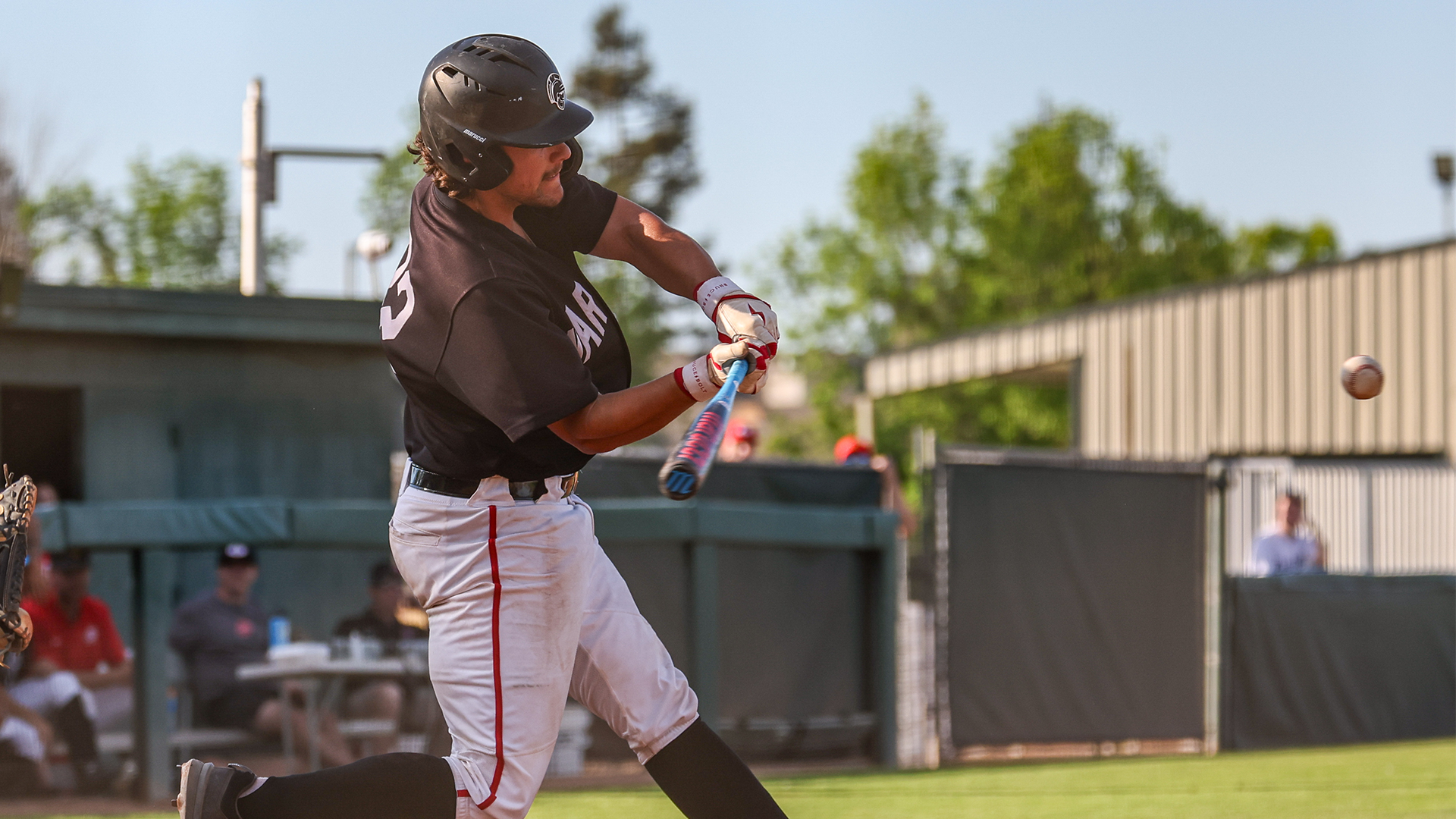 Chase Wilson getting ready to hit at a recent home game