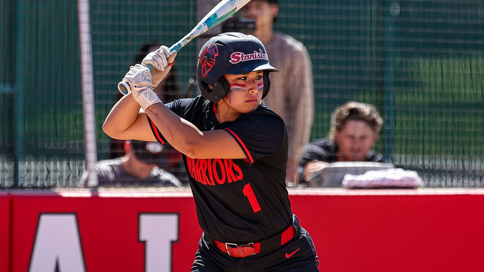 Katrina Rodriguez hitting at a recent game for the Warriors