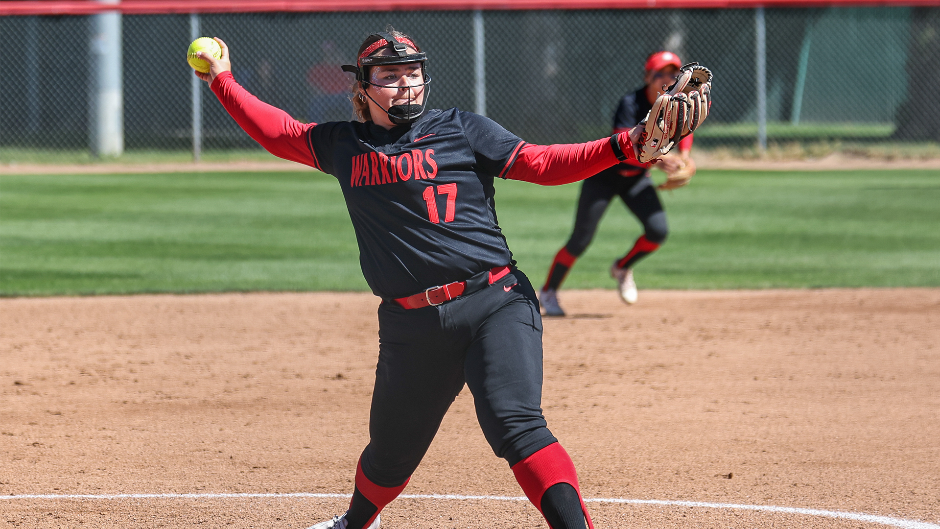 Nat Camarena pitching at a recent Warrior game