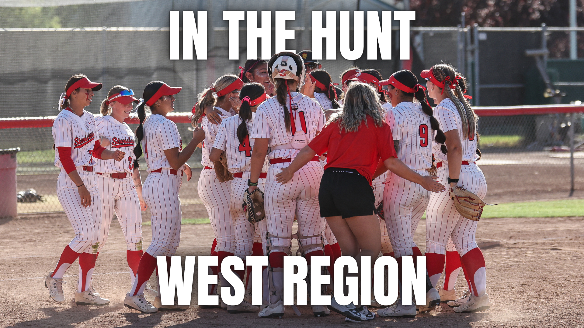 Graphic of team photo of Stan State with text 