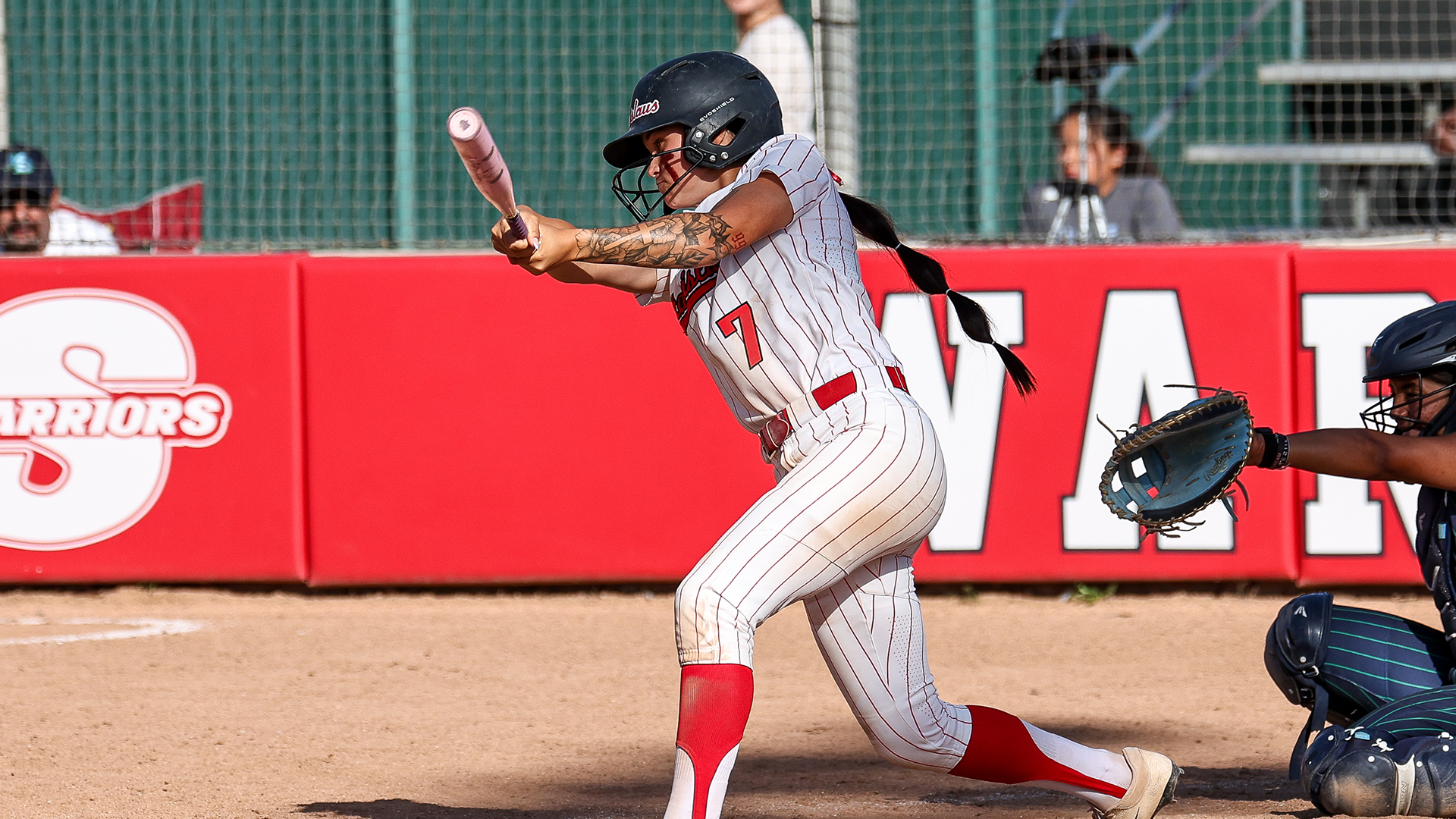Katelyn Bridgeman at bat at a recent home game