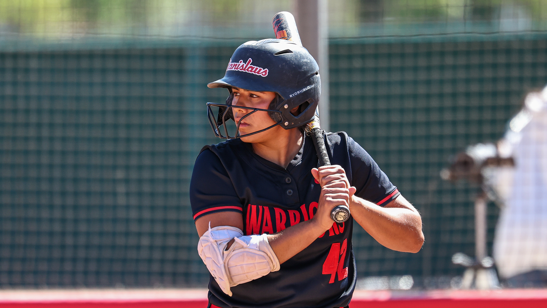 Ava Montesdeoca batting at a recent game
