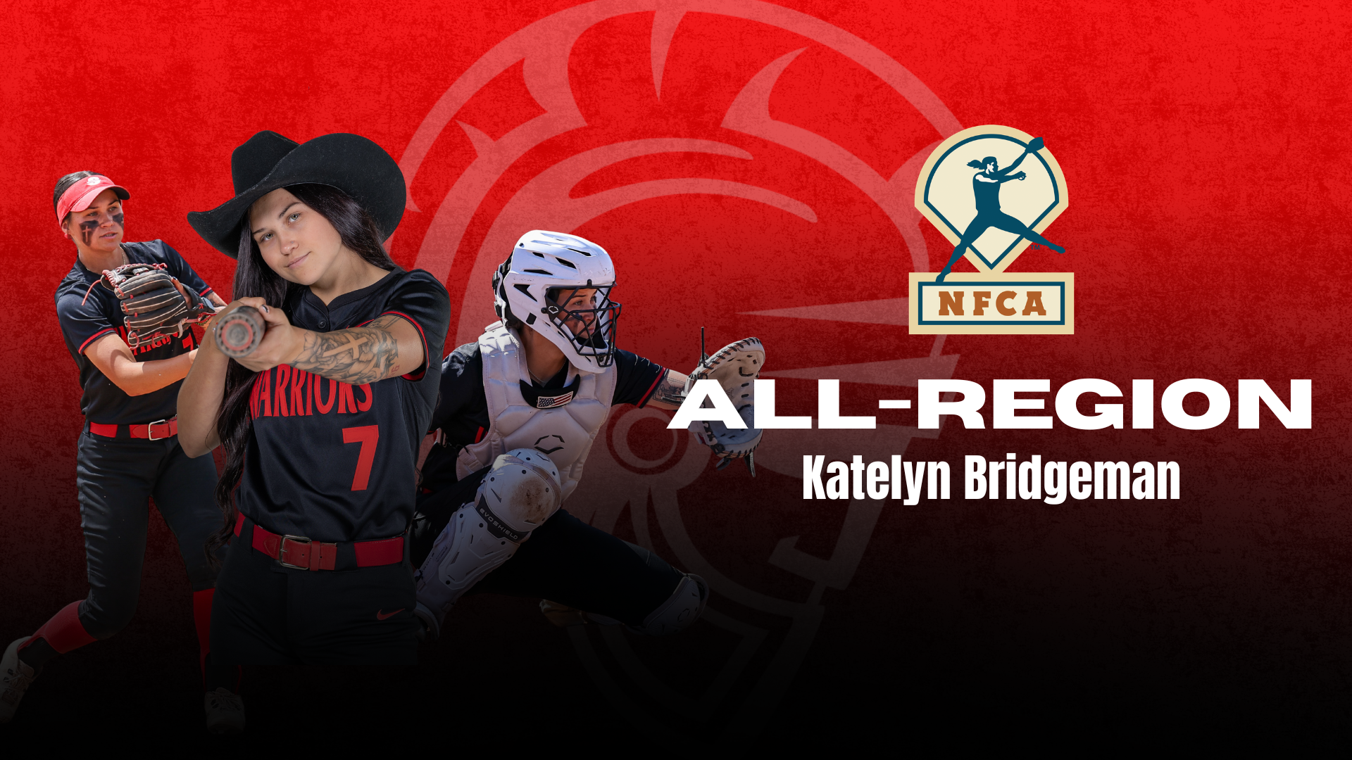 photos of Katelyn Bridgeman who was NFCA All-West Region