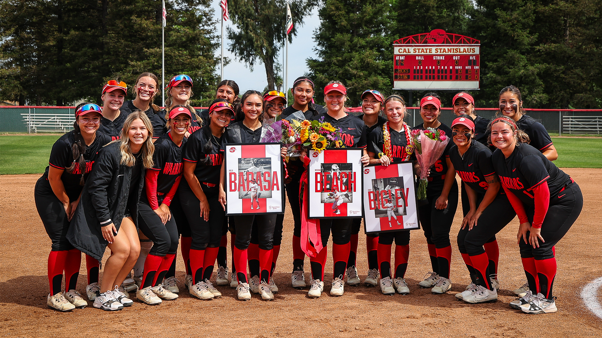 SB Seniors with the Warriors Softball TEam