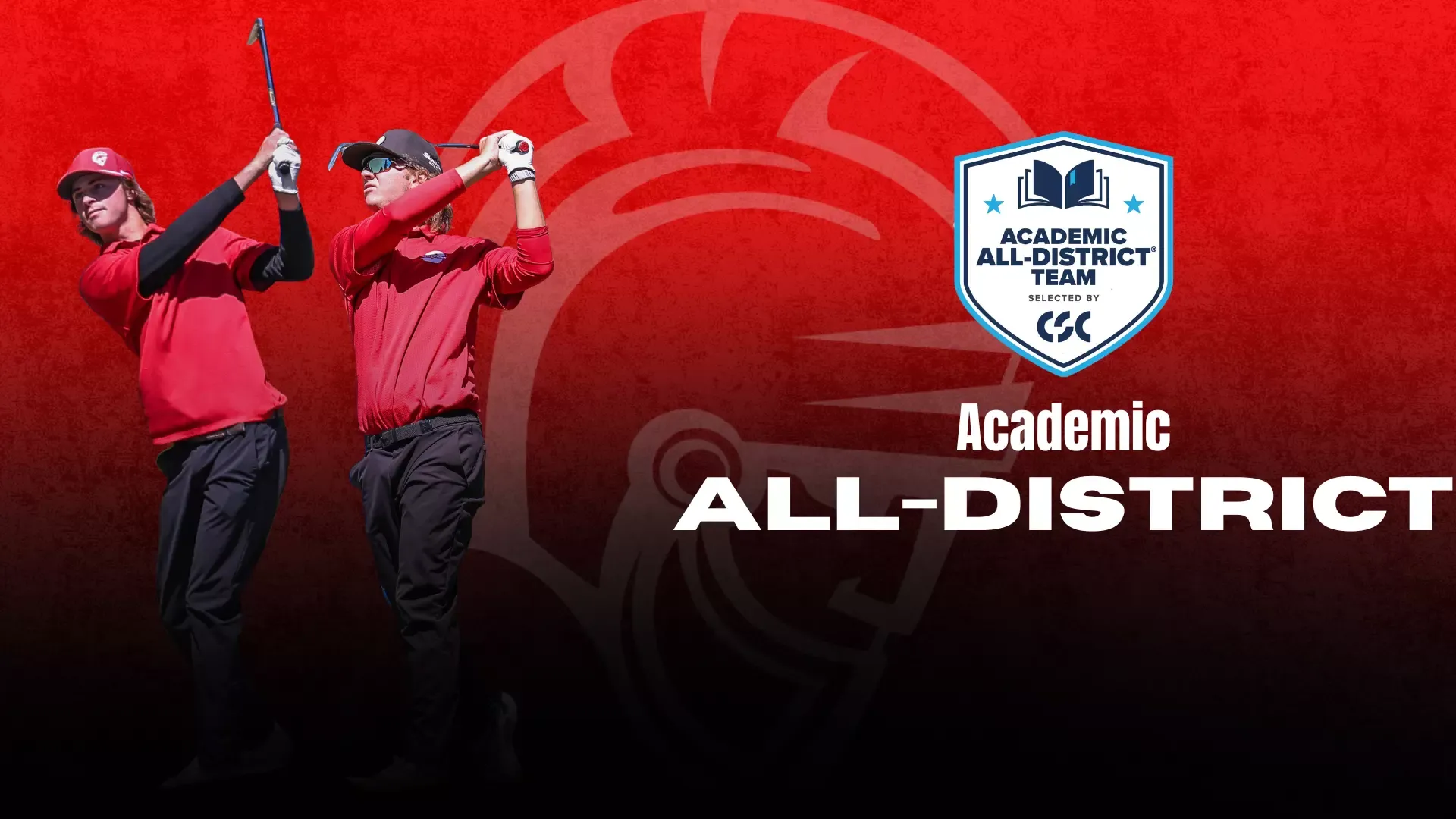Action shots of Academic All-District Honorees Riley Kirk and Chase Bird