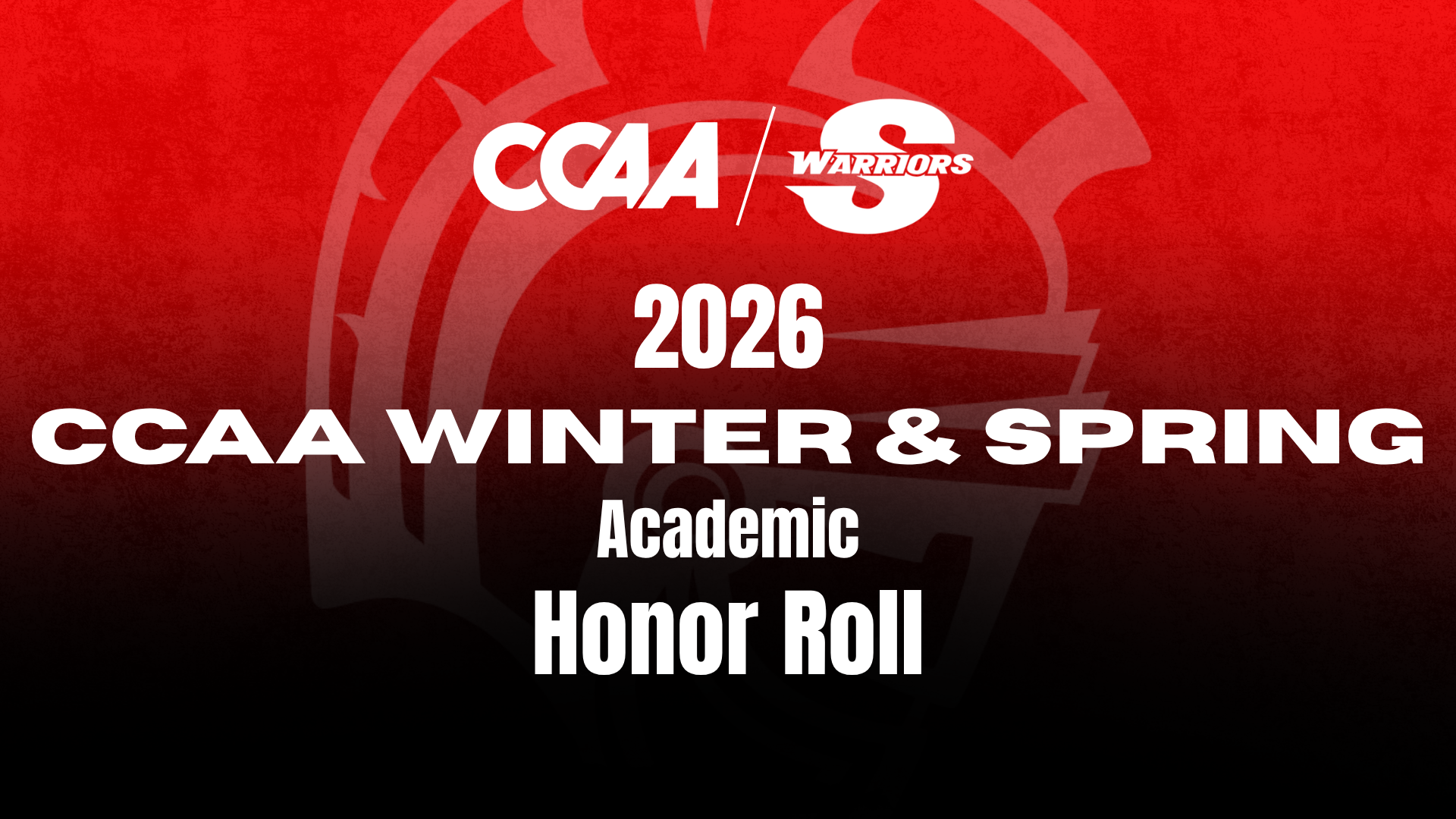 CCAA Winter and Spring Academic Honor Roll with logos of Stan State and CCAA